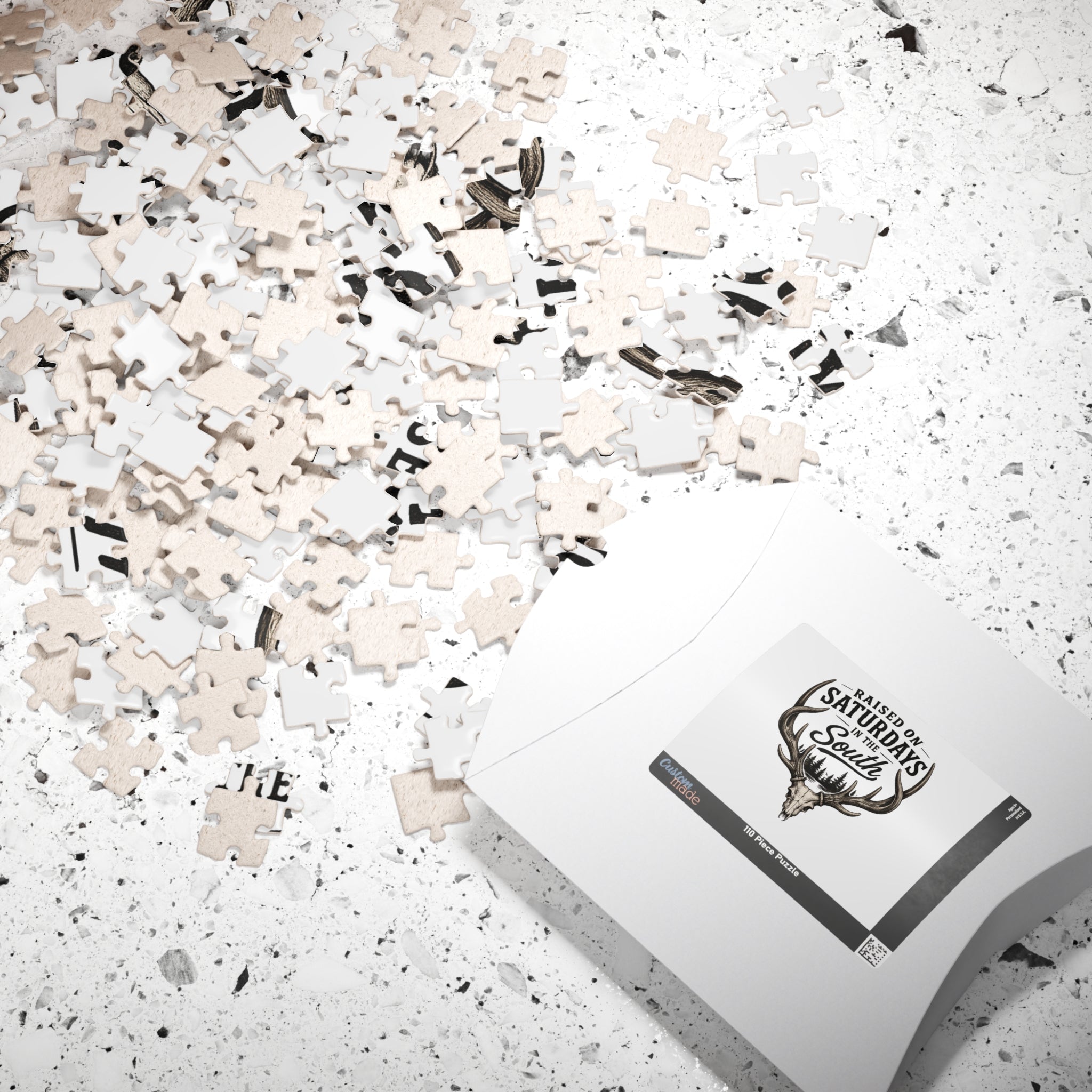 Raised On Saturdays In The South jigsaw puzzle-(white)