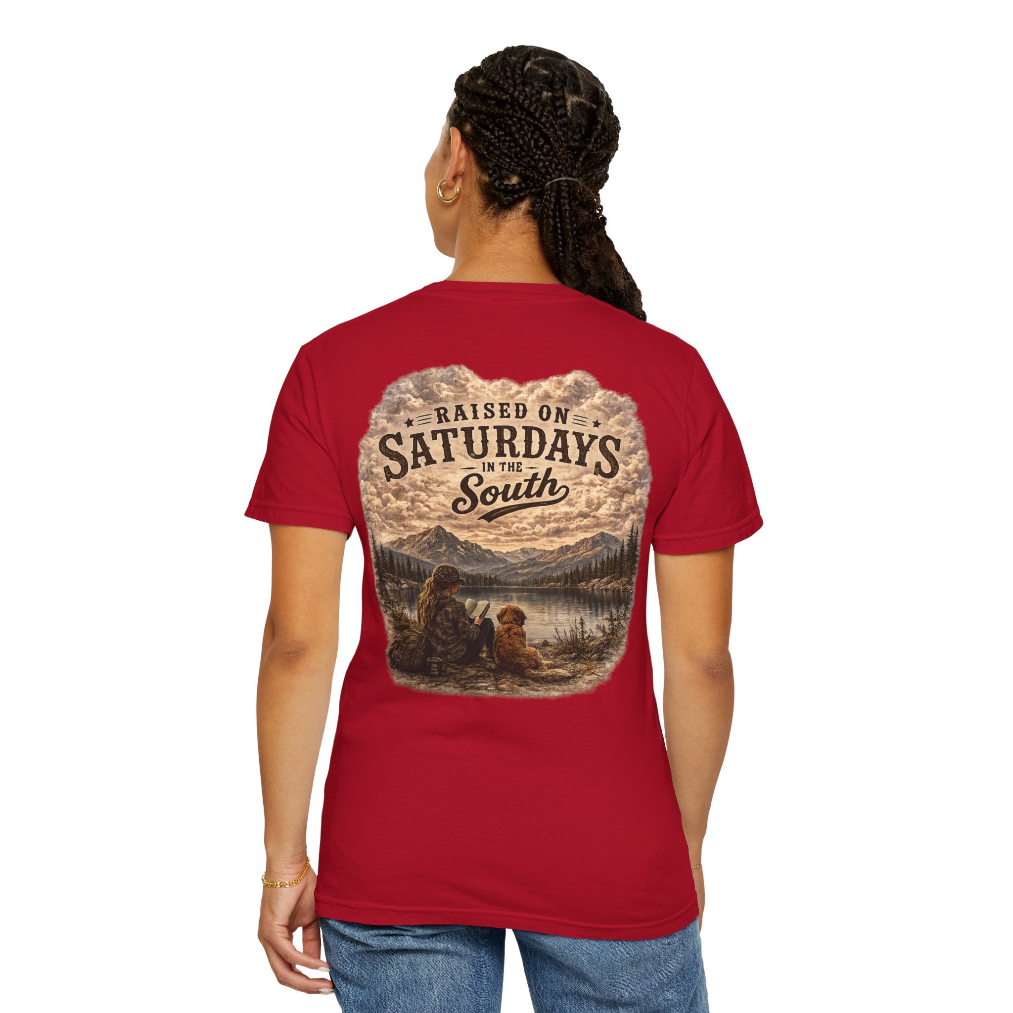 Raised On Saturdays In The South T-Shirt — Relaxing Saturday Morning In The Mountains