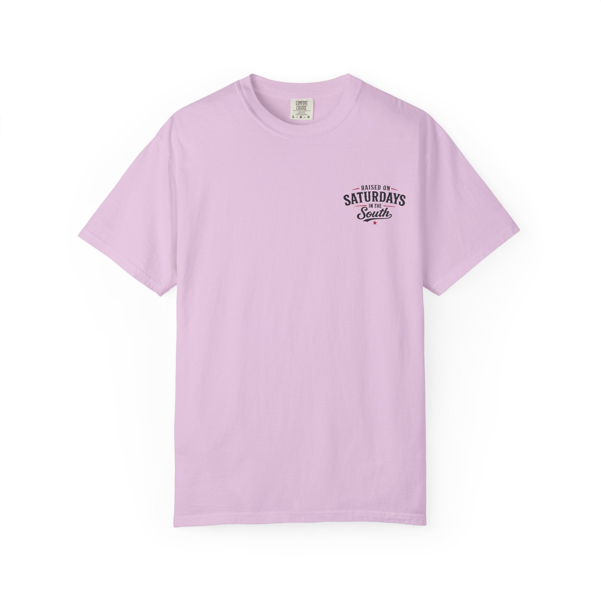 Raised On Saturdays In The South T-Shirt — Country Farm Girl Sunset