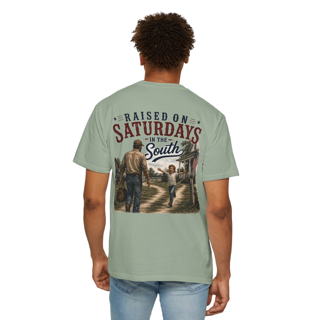 Raised On Saturdays In The South T-Shirt Boy Dad-"Daddy's Home"
