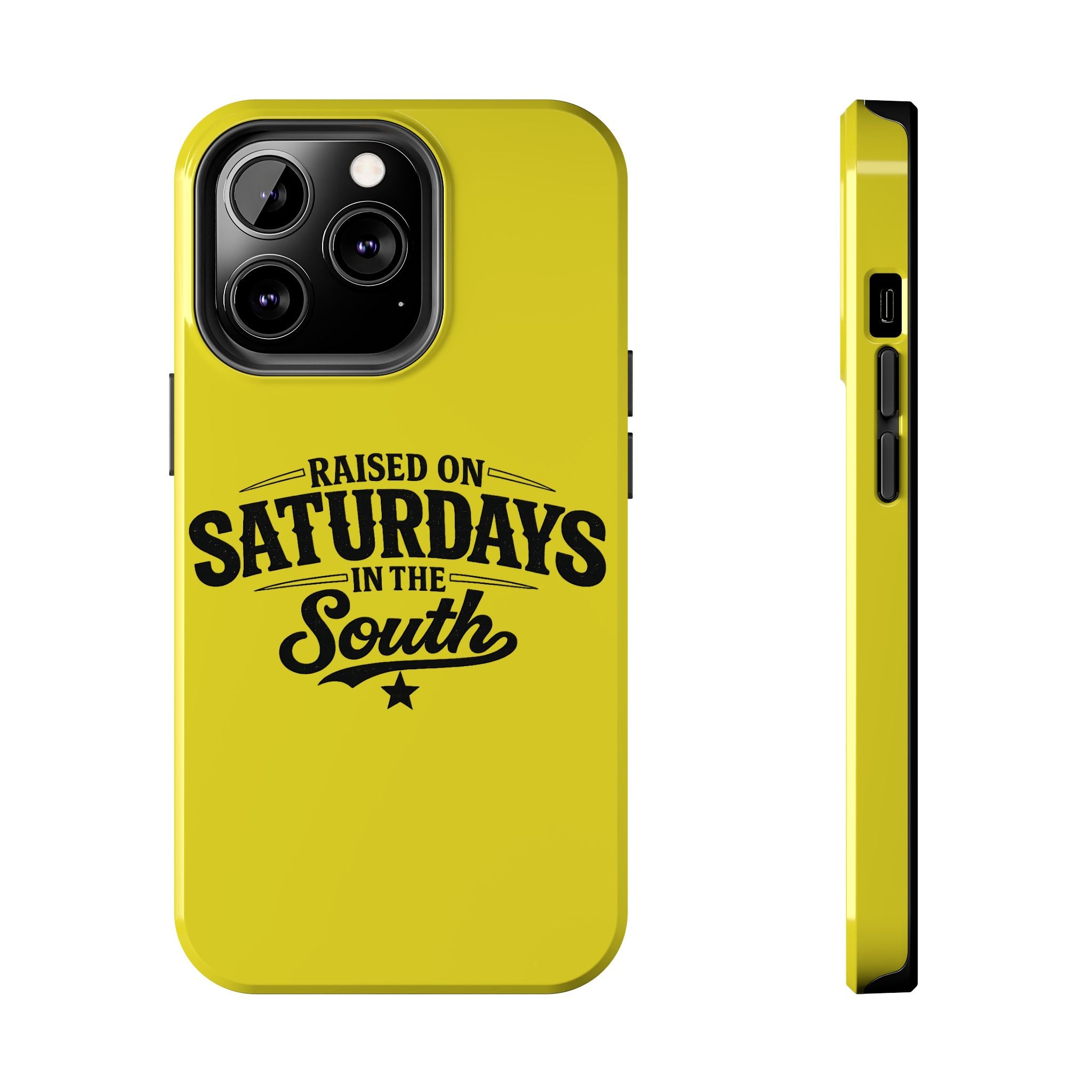 Raised On Saturdays In The South Phone Case-(yellow)