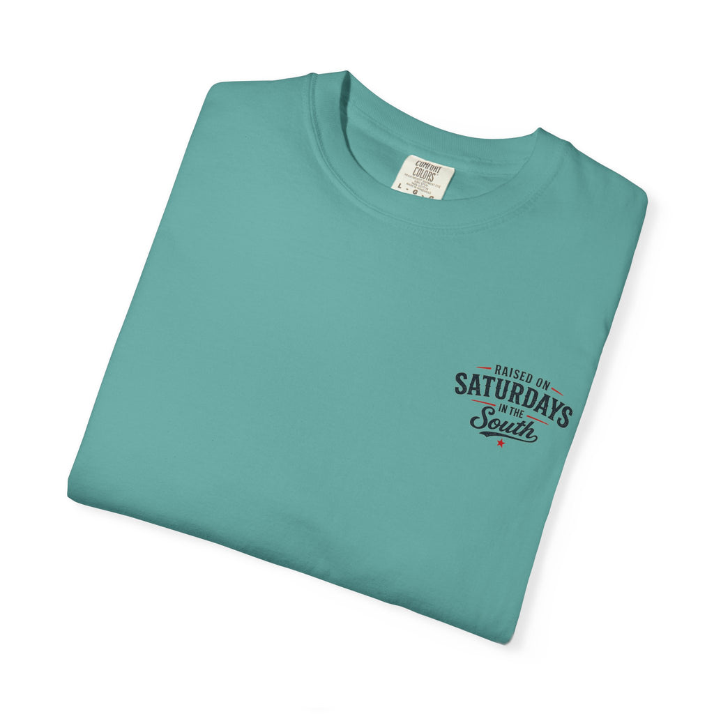 Raised on Saturdays T-Shirt — Boy Dad Fishing Buddies