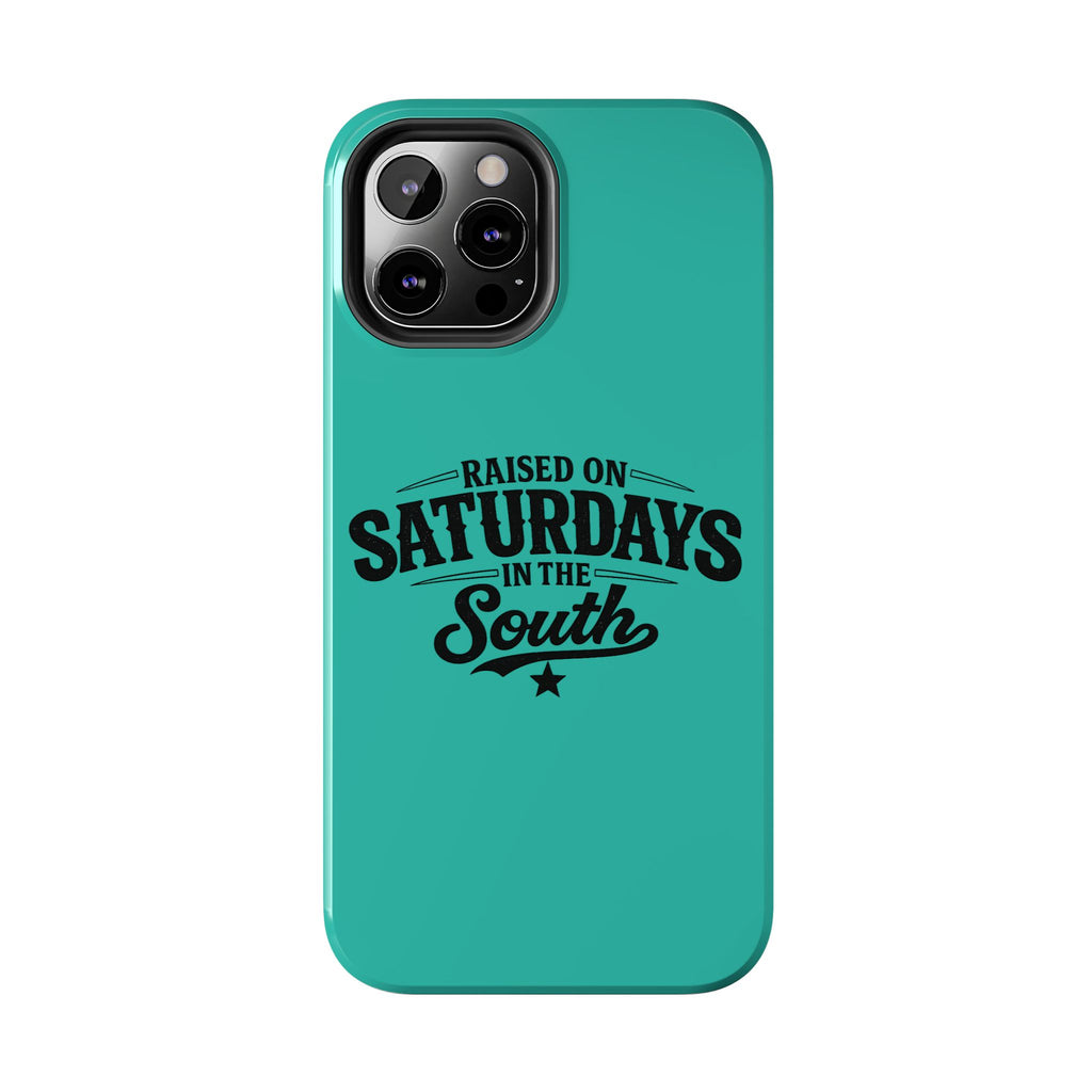 Raised On Saturdays In The South Phone Case-(blue)