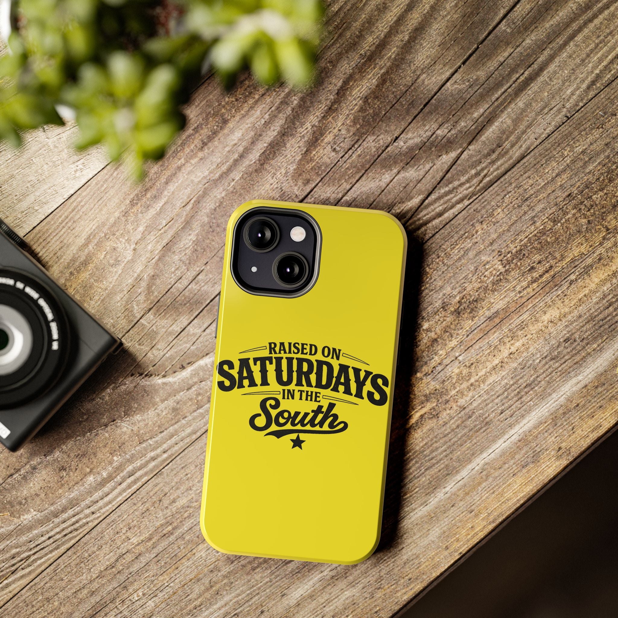 Raised On Saturdays In The South Phone Case-(yellow)