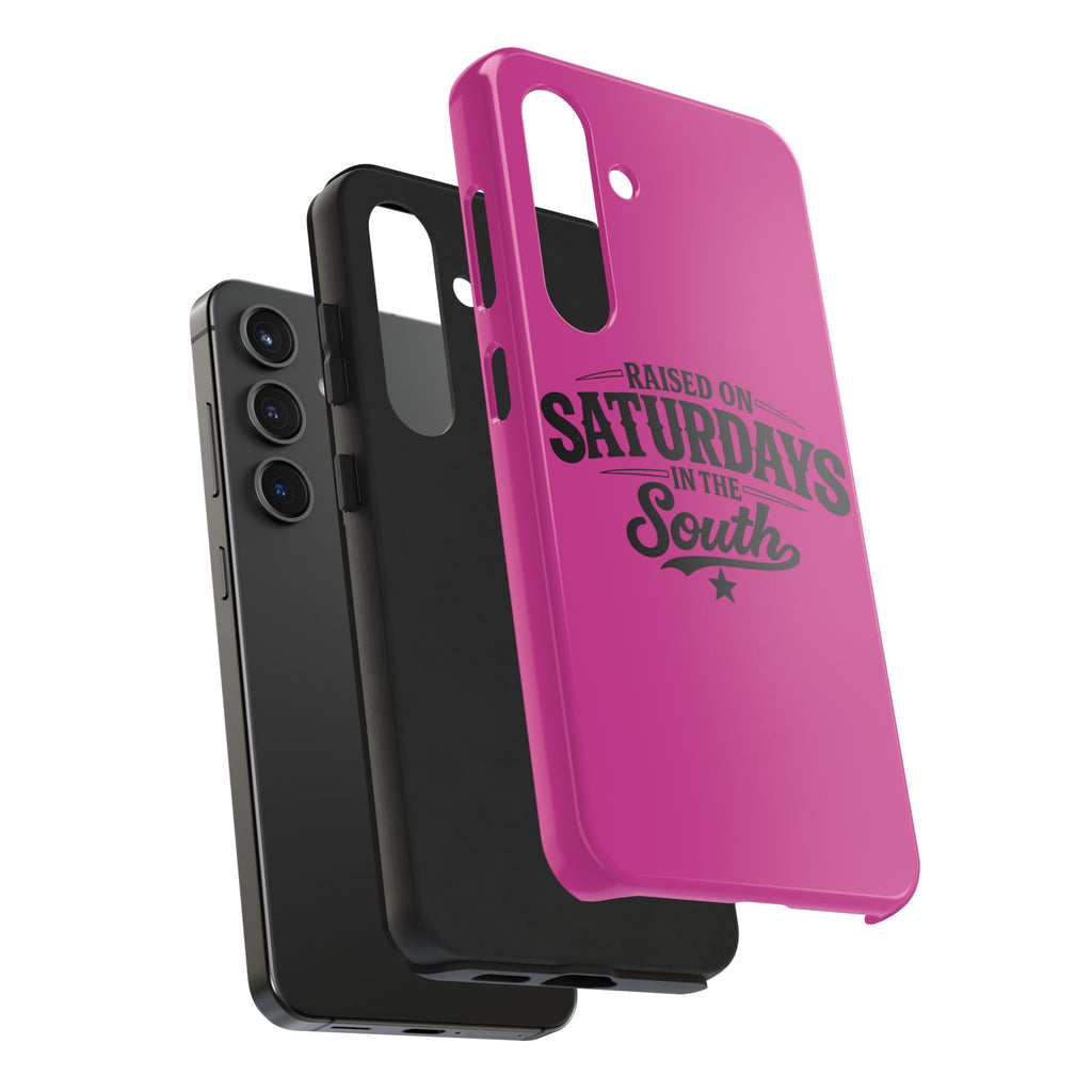 Raised On Saturdays In The South Phone Case-(pink)