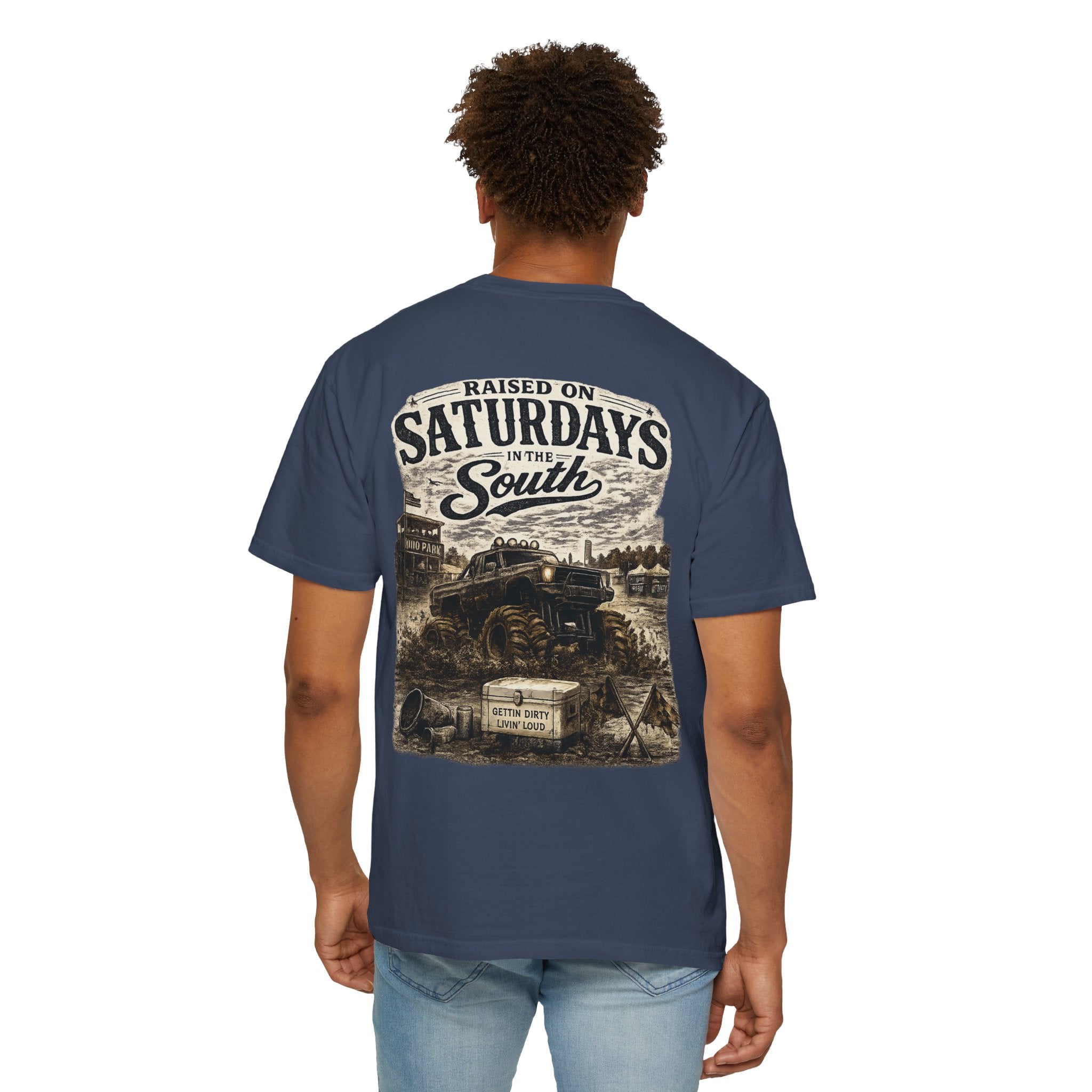 Raised On Saturdays In The South T-Shirt- Mud Park Saturdays