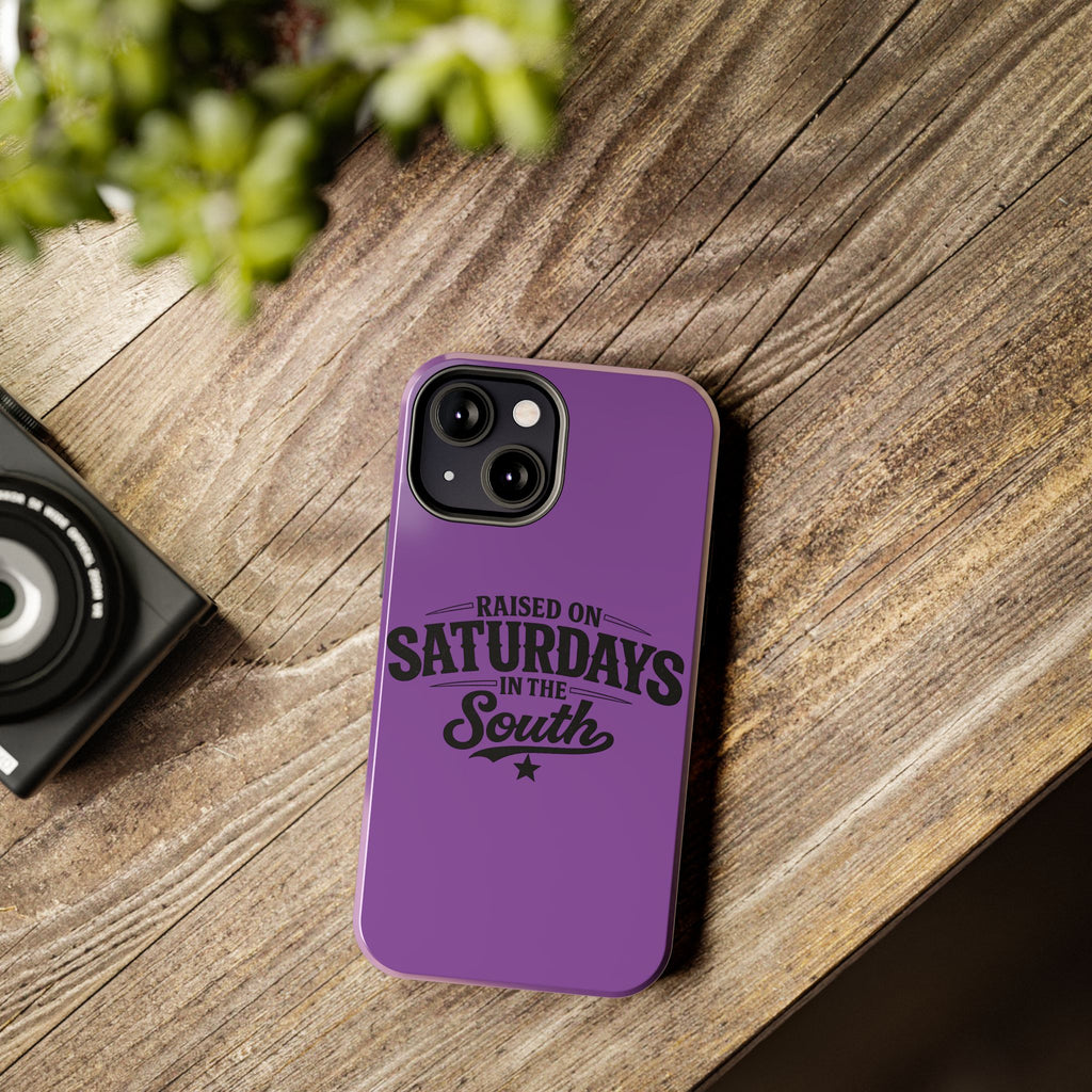 Raised On Saturdays In The South Phone Case-(purple)