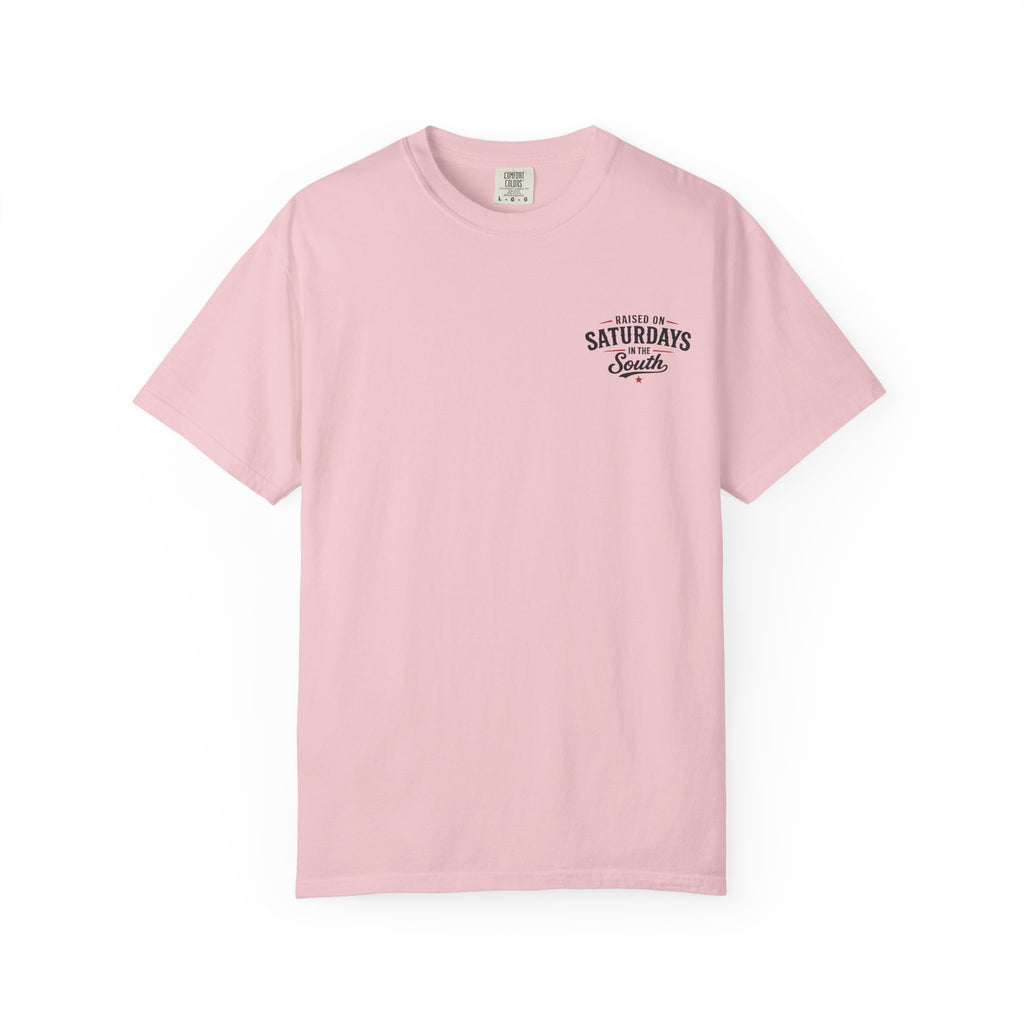 Raised On Saturdays In The South T-Shirt — Country Farm Girl Sunset