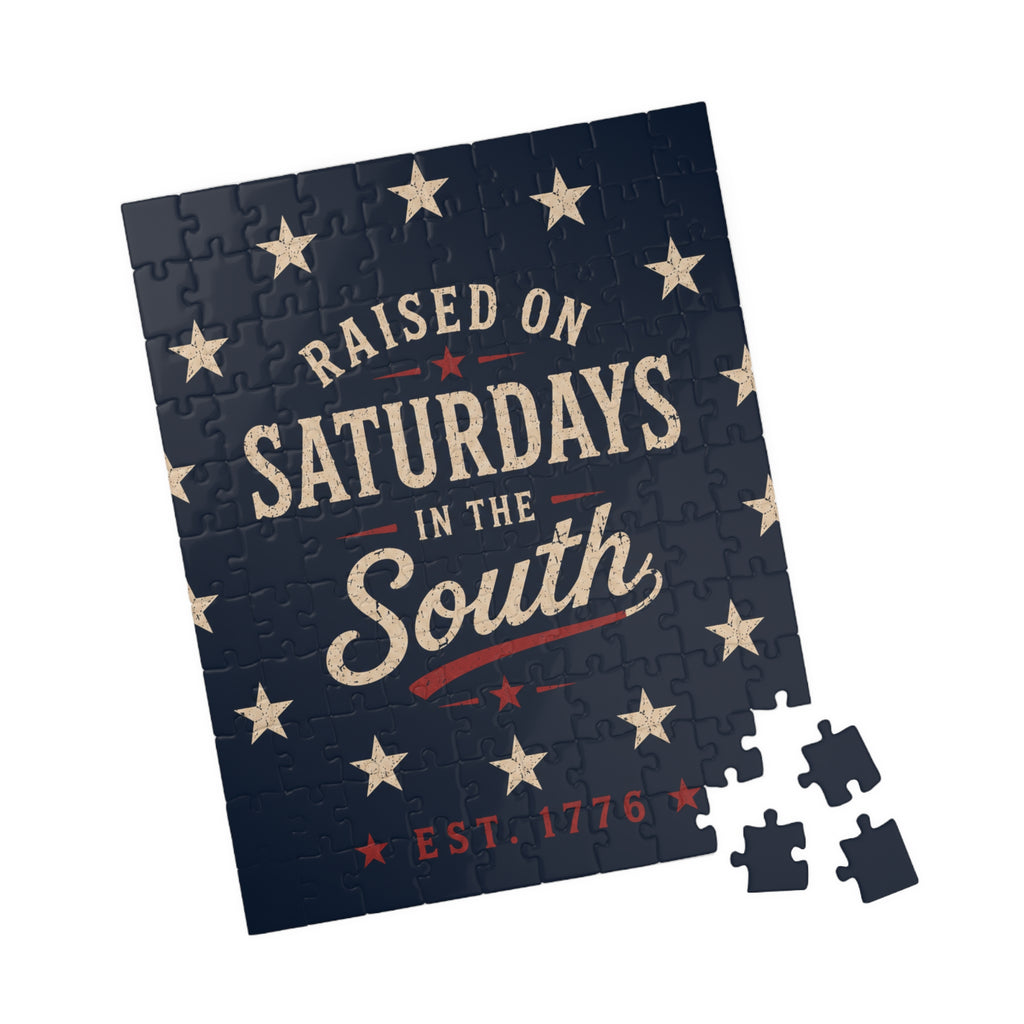 Raised On Saturdays In The South Jigsaw Puzzle – Patriotic Vintage