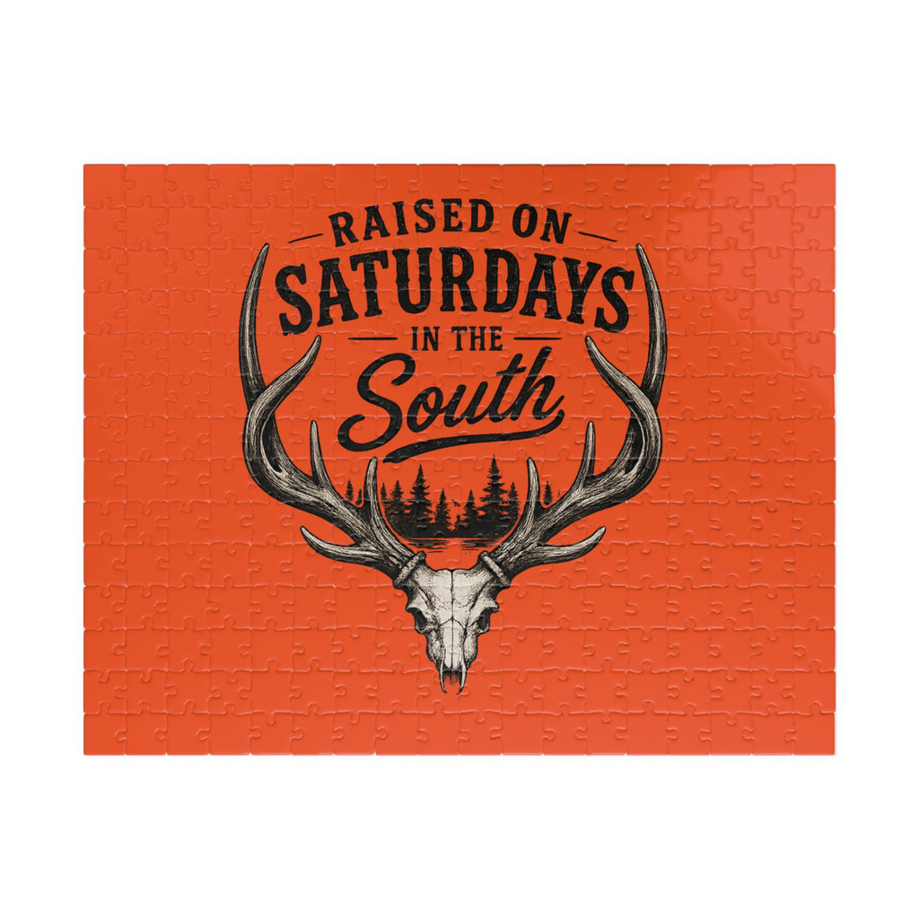Raised On Saturdays In The South Jigsaw Puzzle-(orange)