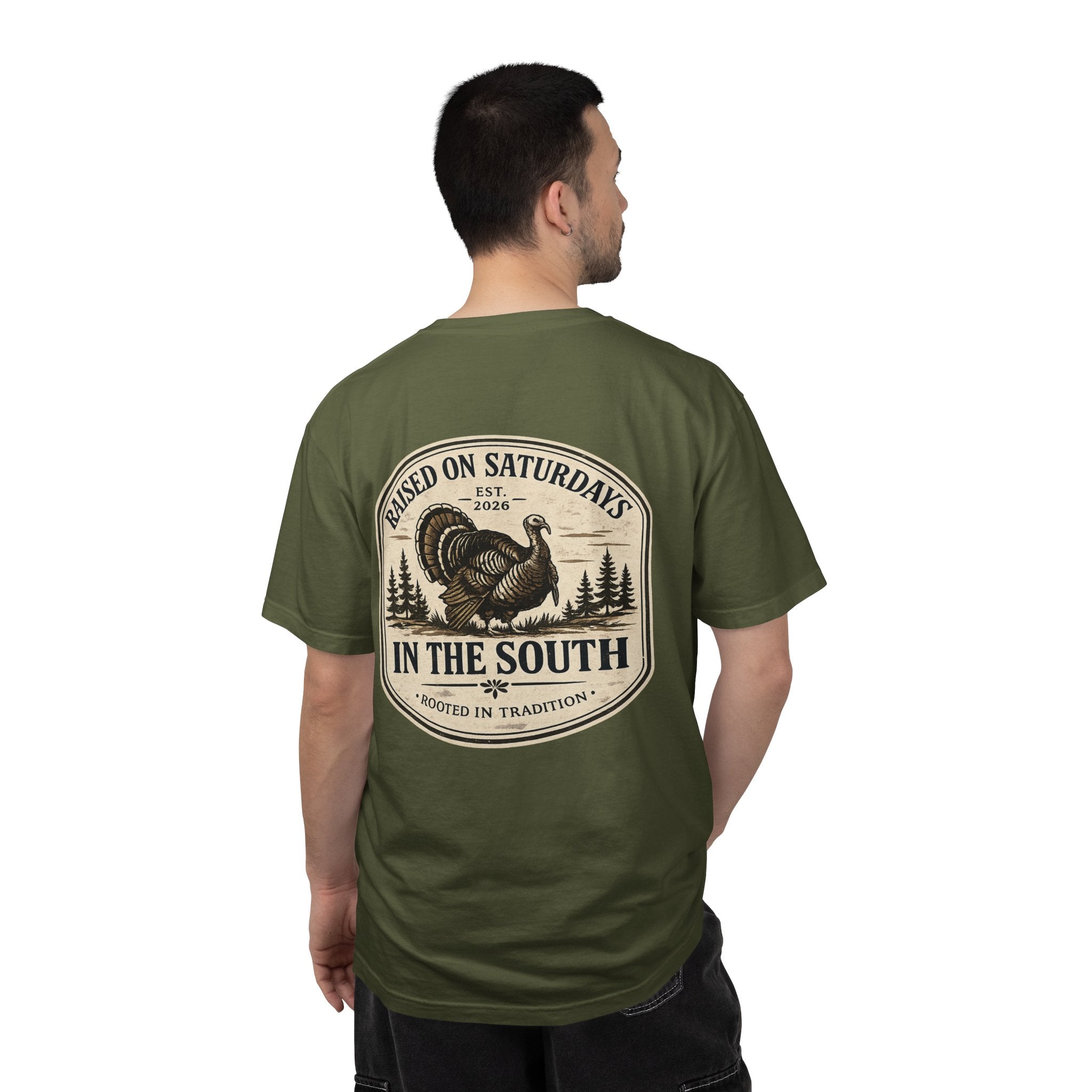 Raised On Saturdays In The South Southern Turkey Hunting T-Shirt