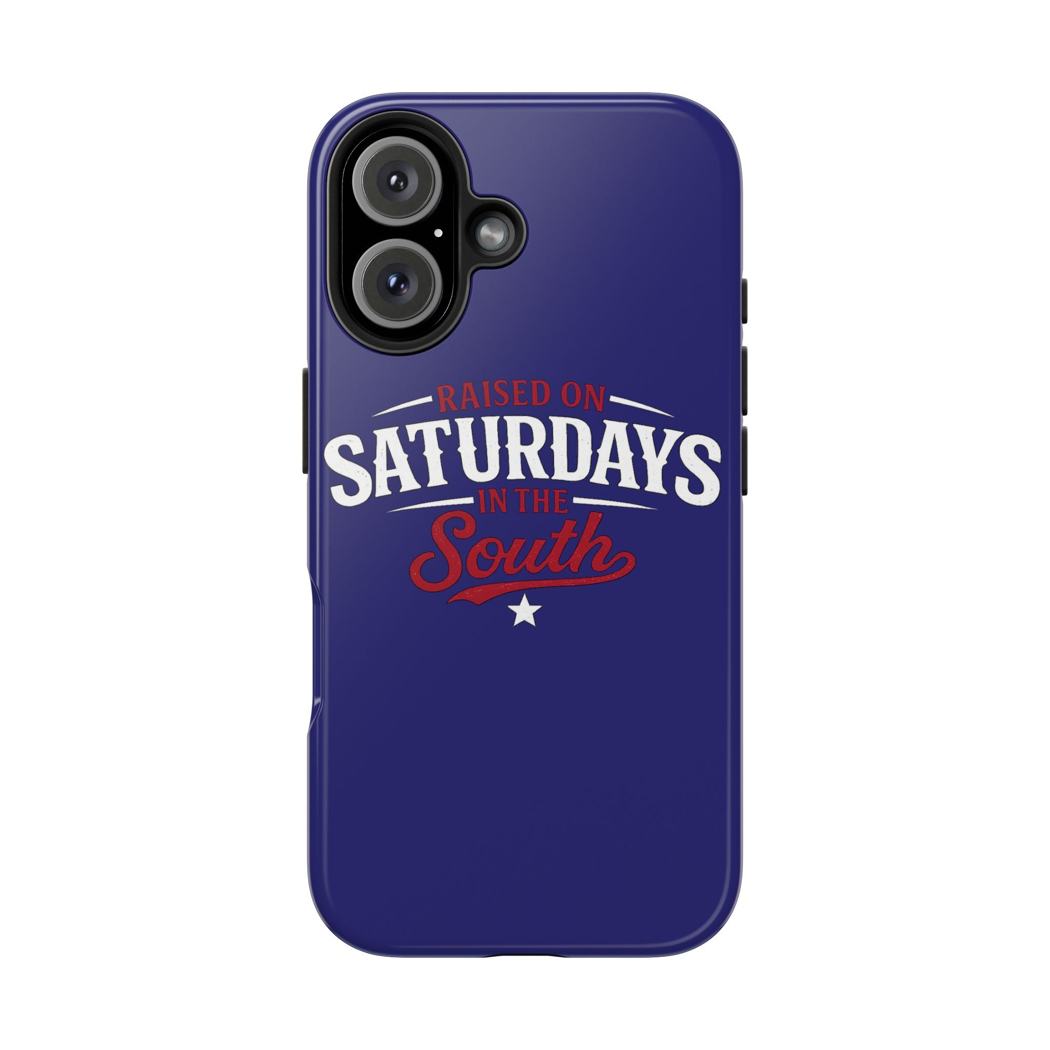 Raised on Saturdays in the South Phone Case-(blue)