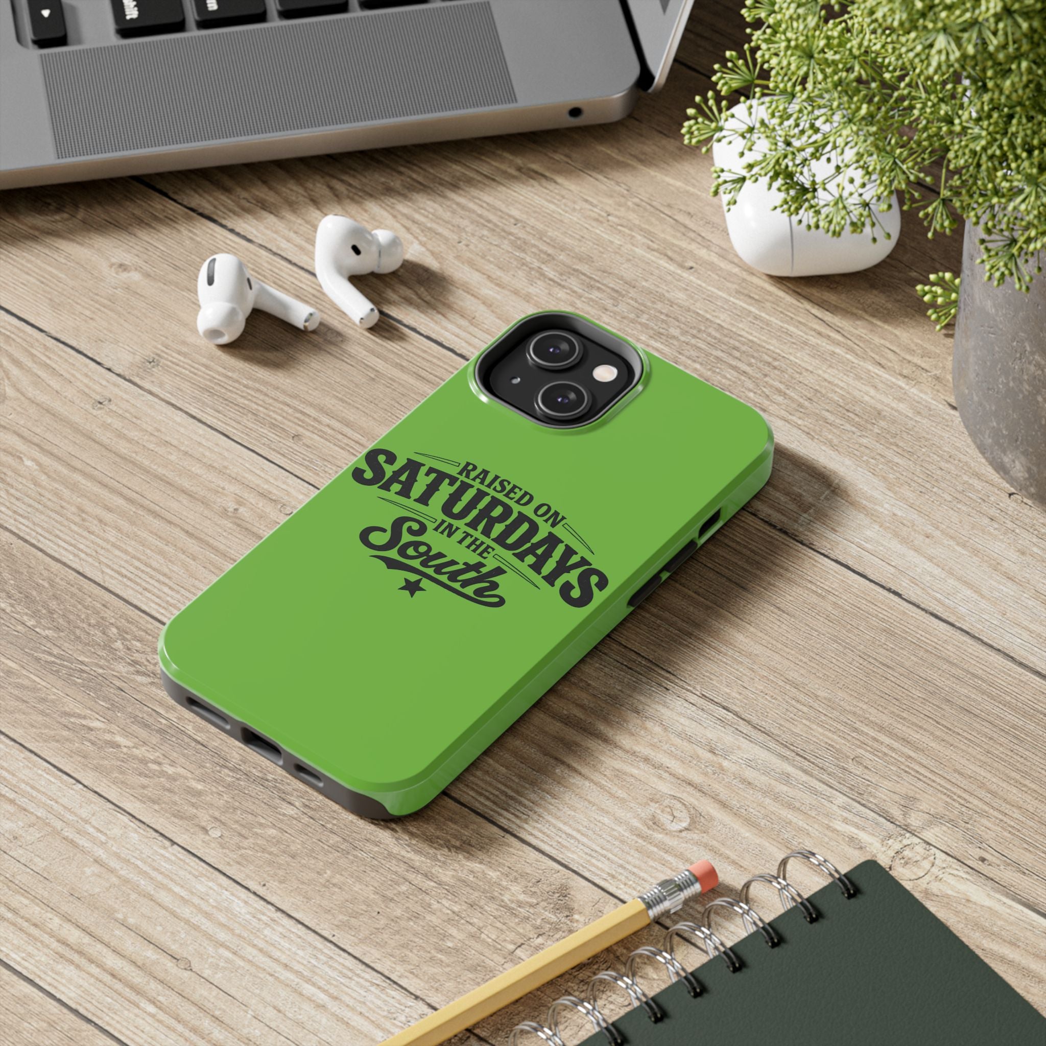 Raised On Saturdays In The South Phone Case-(green)