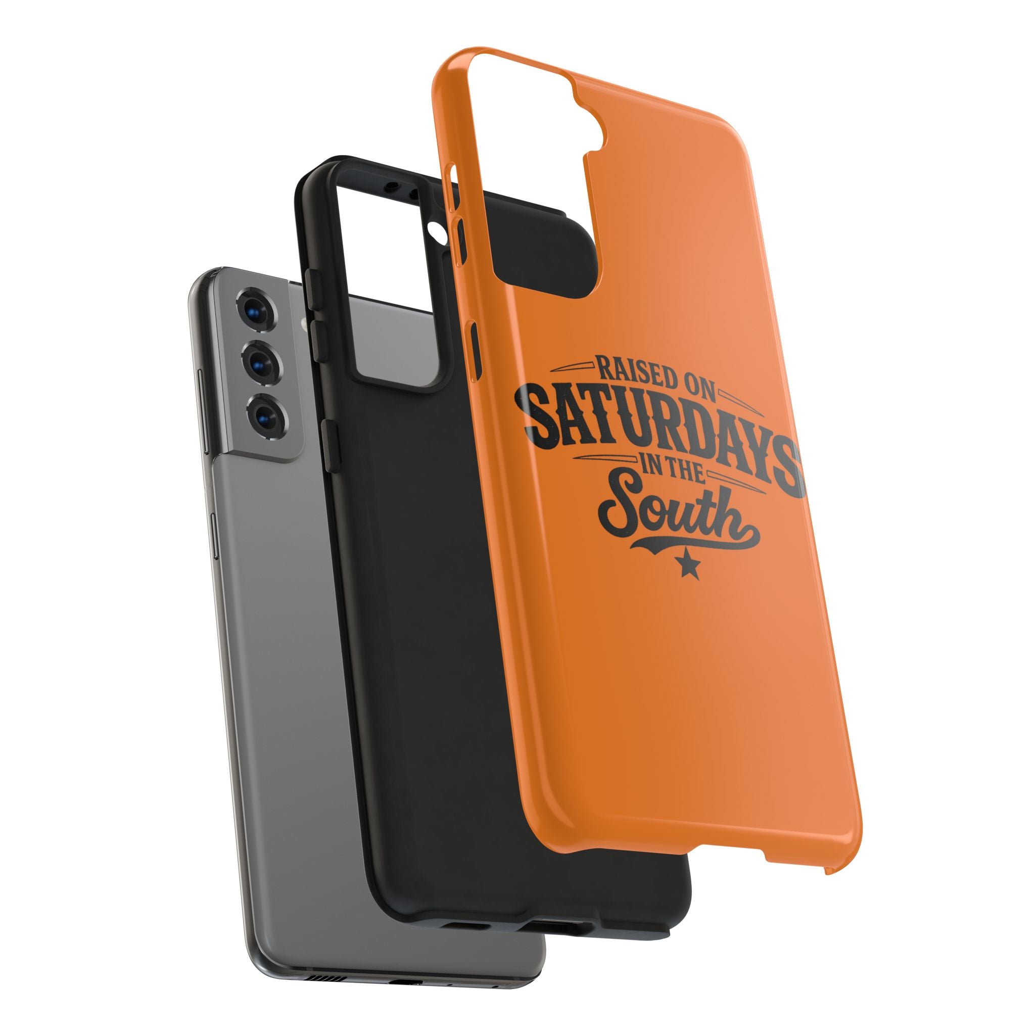 Raised On Saturdays In The South Phone Case-(orange)