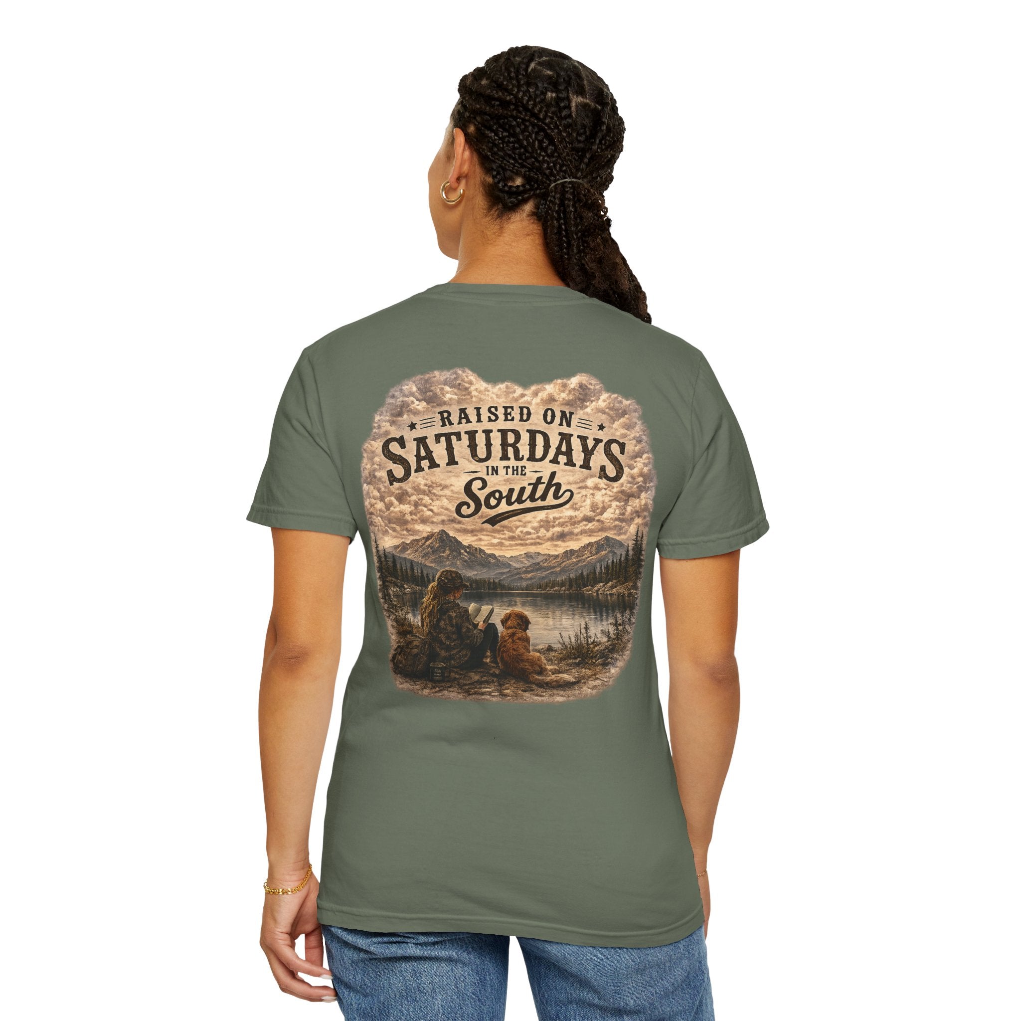 Raised On Saturdays In The South T-Shirt — Relaxing Saturday Morning In The Mountains