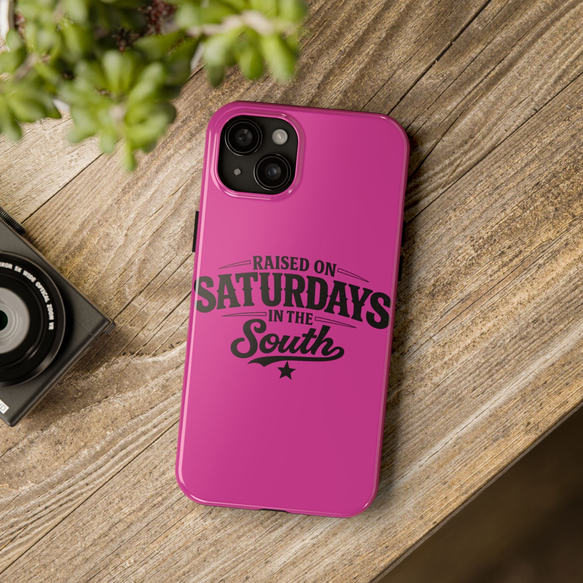 Raised On Saturdays In The South Phone Case-(pink)