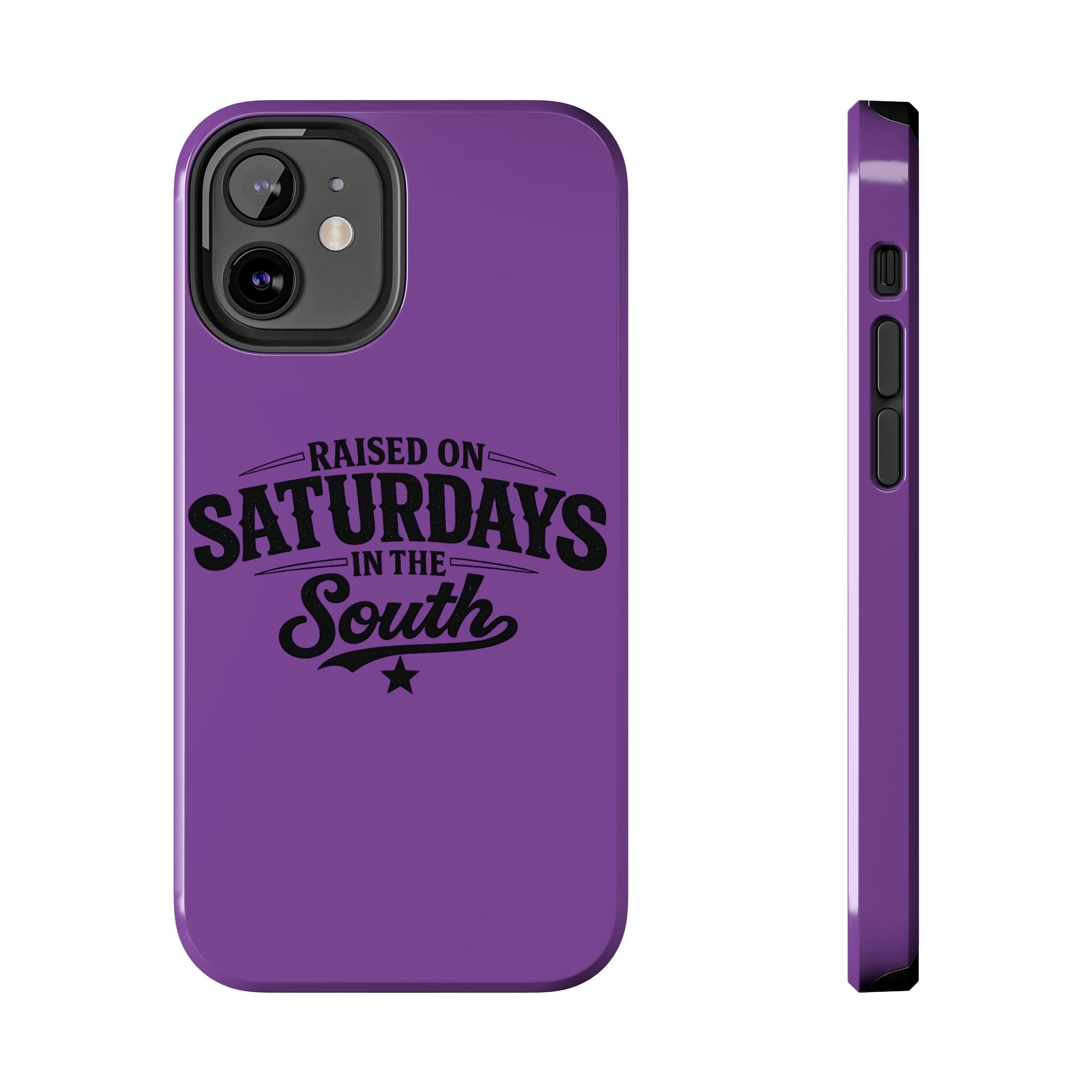 Raised On Saturdays In The South Phone Case-(purple)