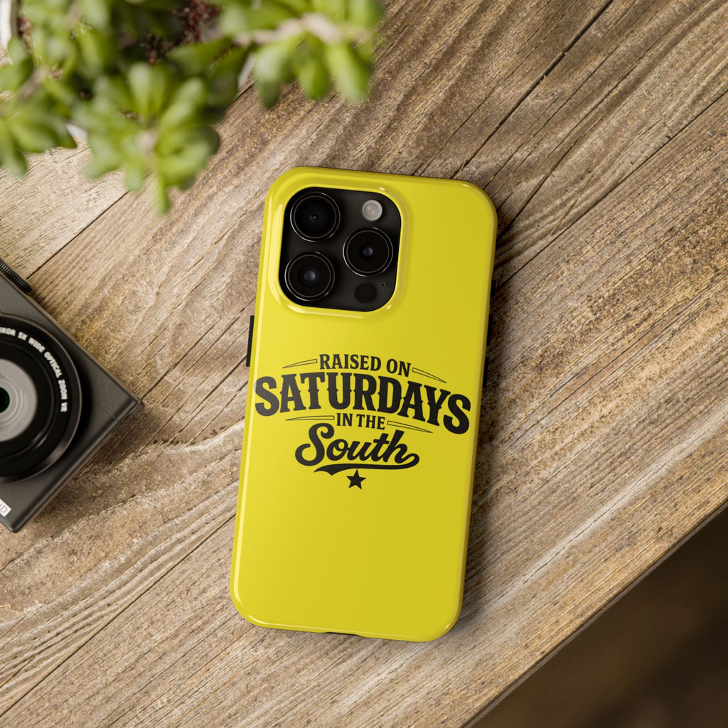 Raised On Saturdays In The South Phone Case-(yellow)