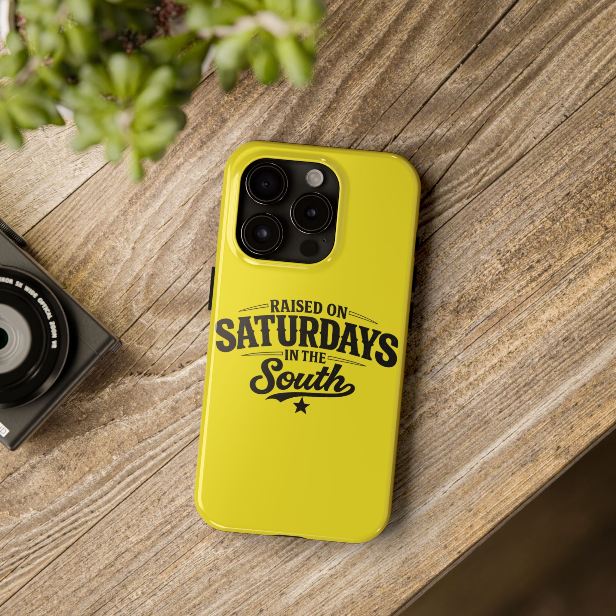 Raised On Saturdays In The South Phone Case-(yellow)