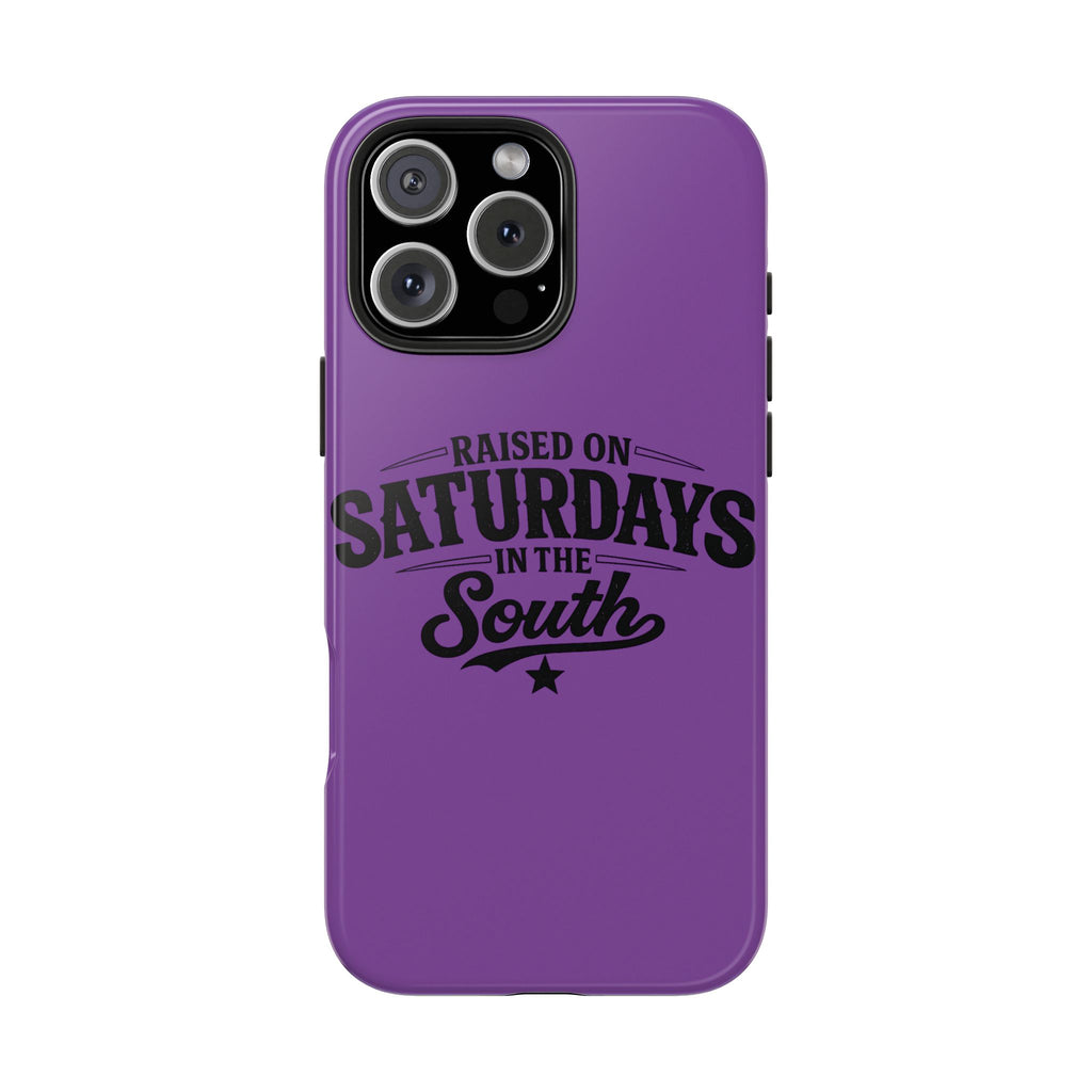 Raised On Saturdays In The South Phone Case-(purple)