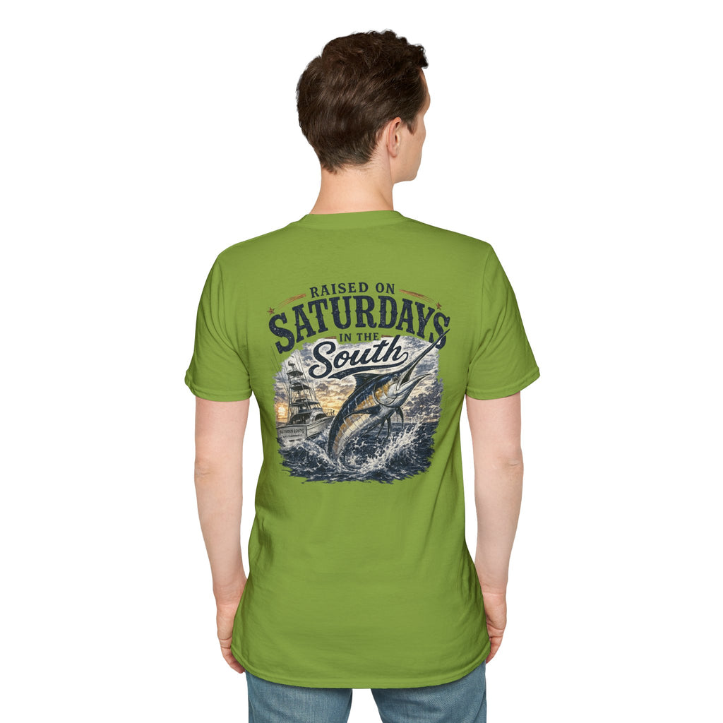 Raised On Saturdays In The South Vintage T-Shirt- Deep Sea Saturdays