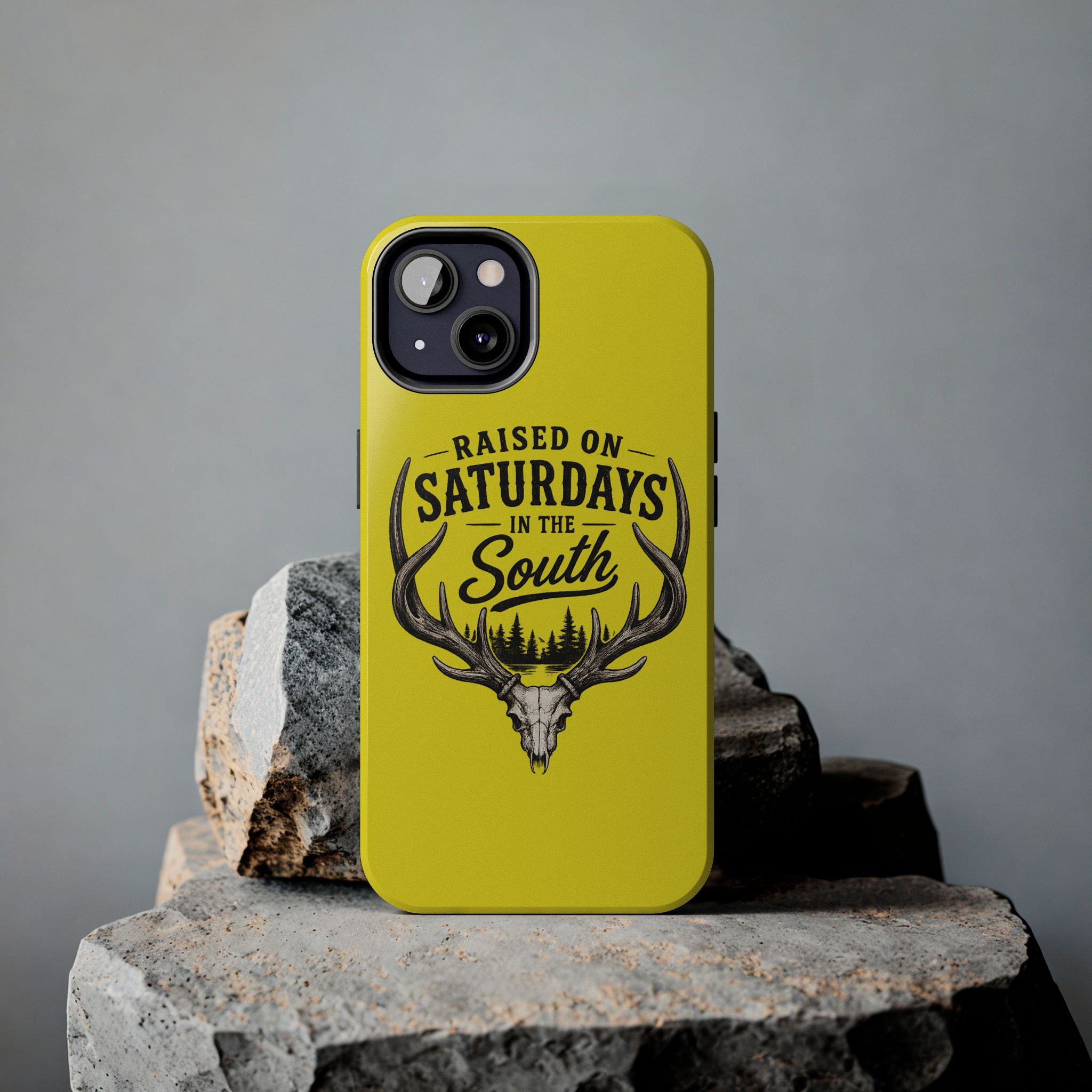 Raised On Saturdays In The South Phone Case-Spread Runs Deep In The Woods-(yellow)