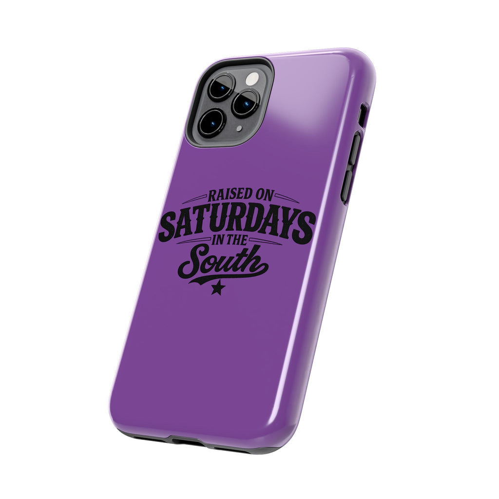 Raised On Saturdays In The South Phone Case-(purple)