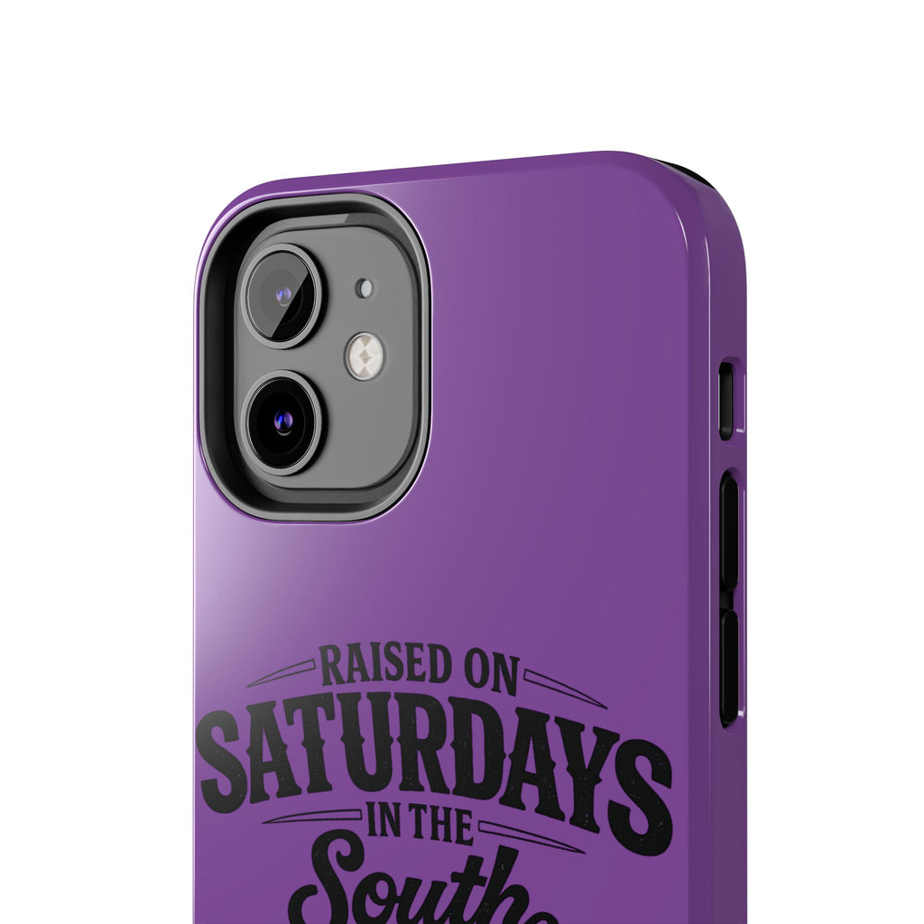 Raised On Saturdays In The South Phone Case-(purple)