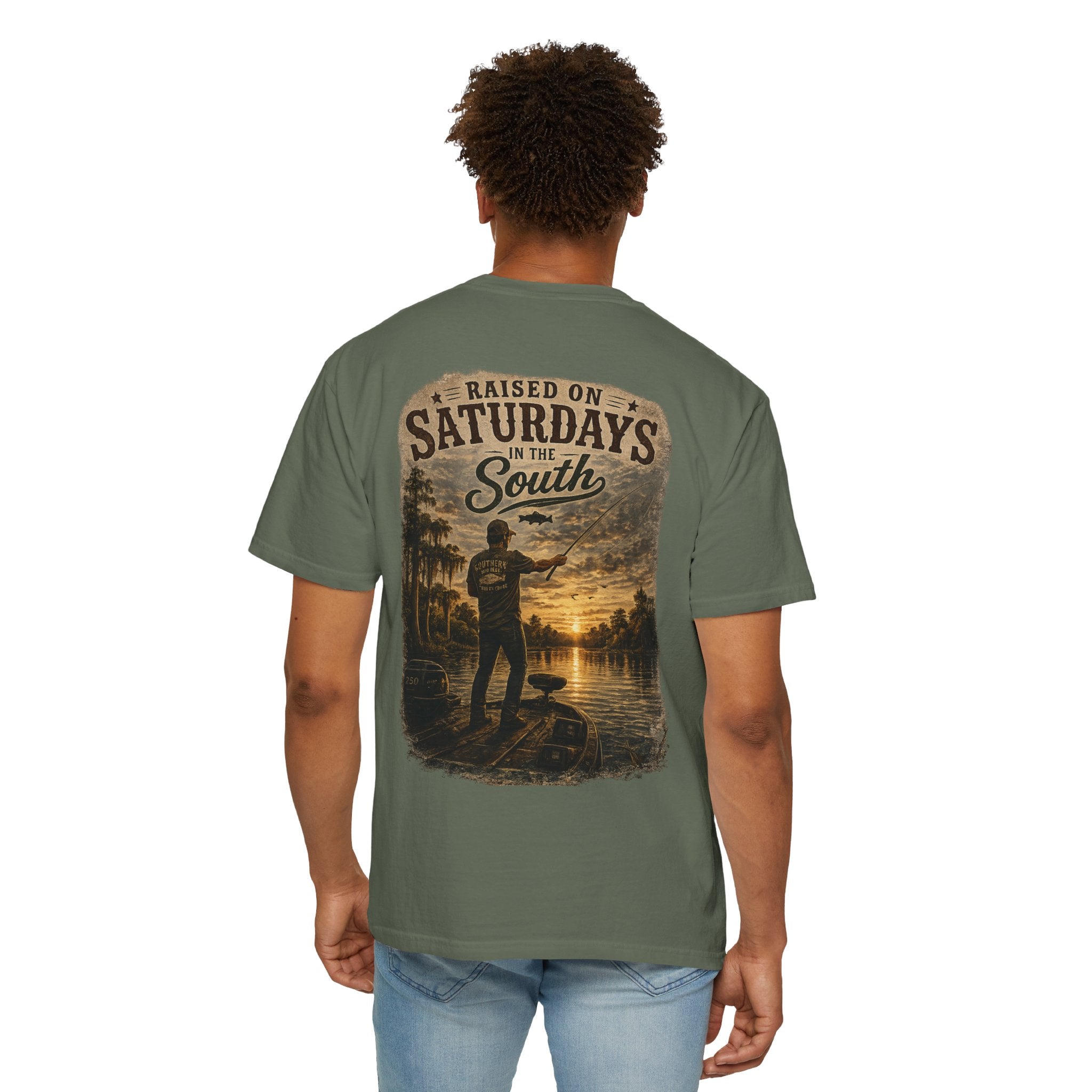 Raised On Saturdays In The South T-Shirt — Saturdays Are Made For Fishin