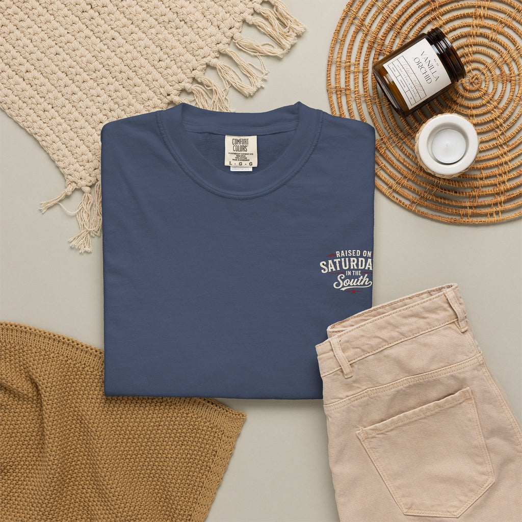 Raised On Saturdays In The South T-Shirt — Relaxing Saturday Morning In The Mountains