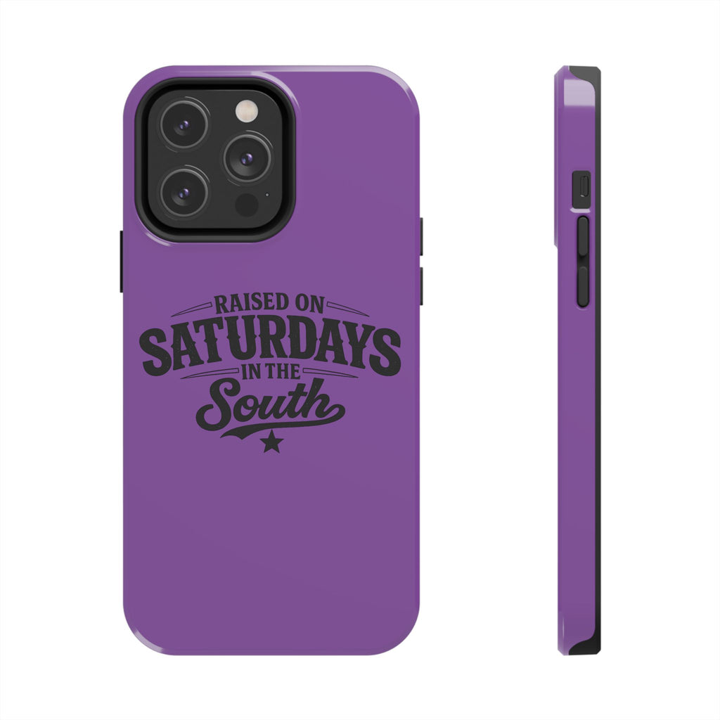 Raised On Saturdays In The South Phone Case-(purple)