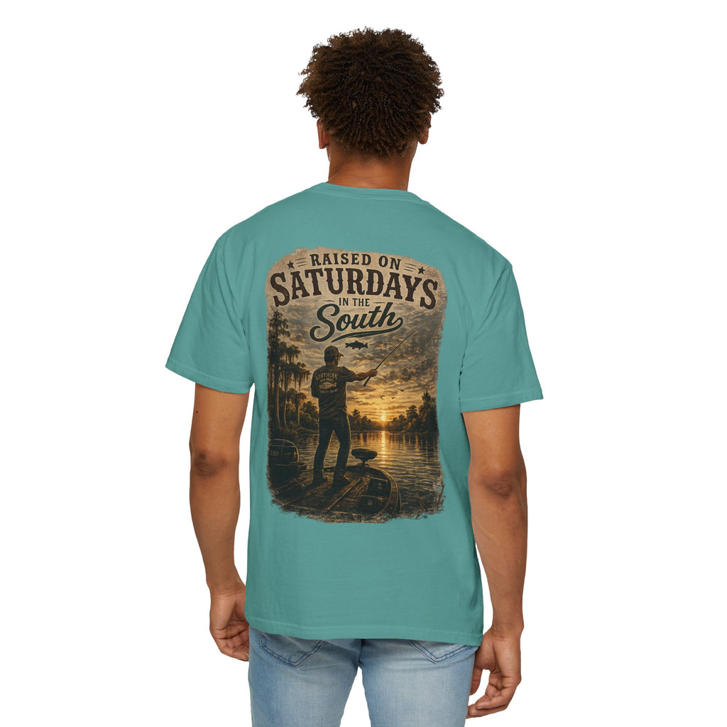 Raised On Saturdays In The South T-Shirt — Saturdays Are Made For Fishin