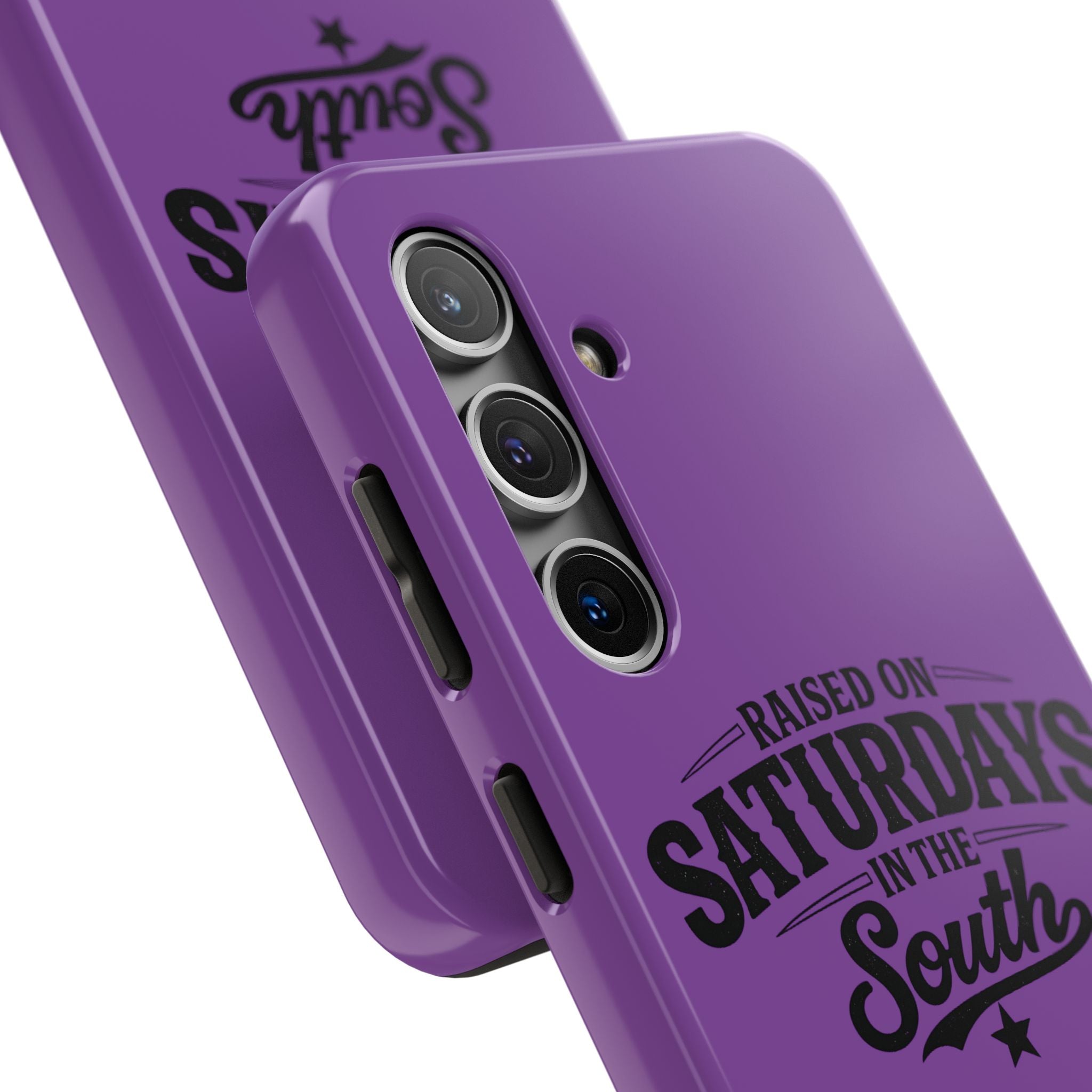 Raised On Saturdays In The South Phone Case-(purple)