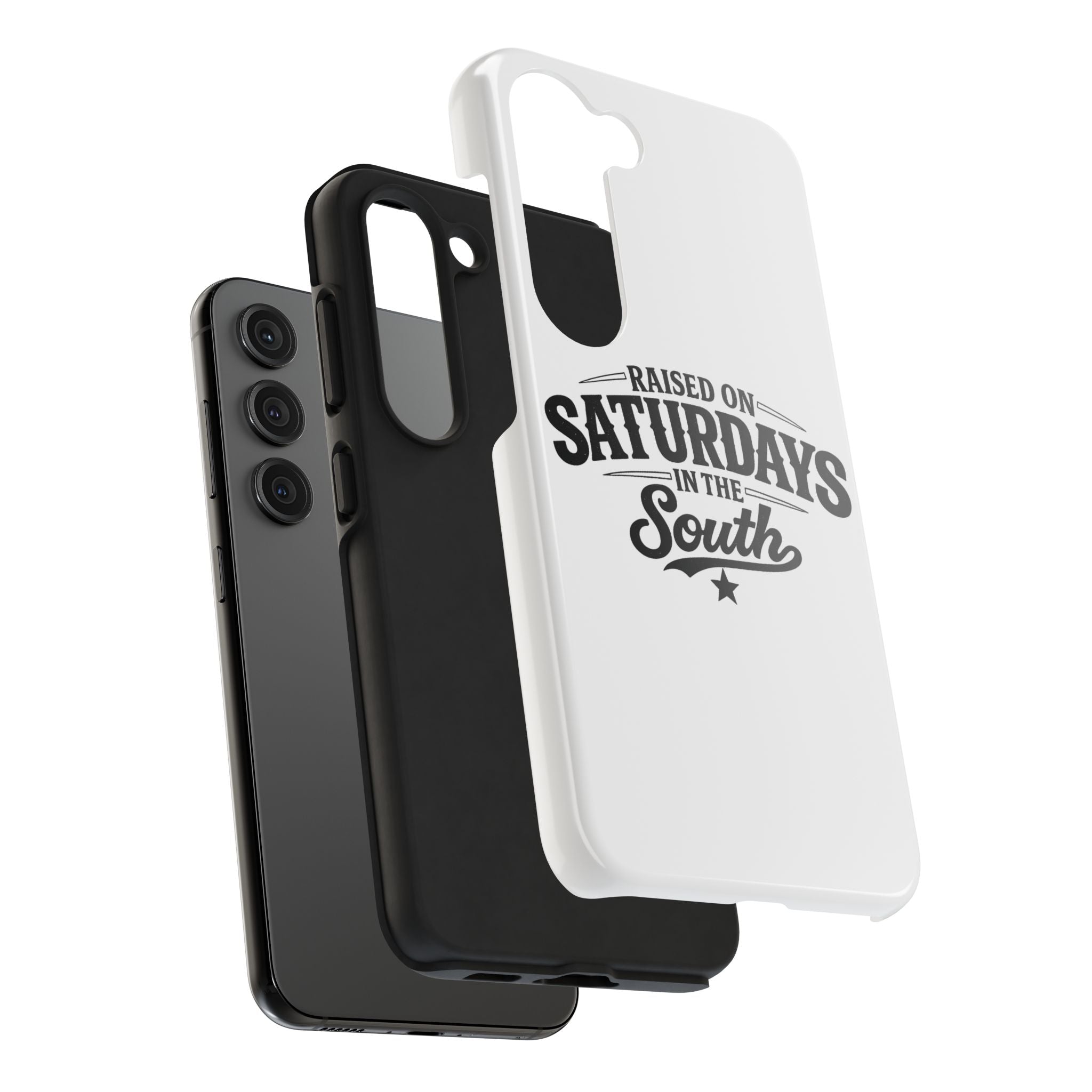 Raised On Saturdays In The South Phone Case-(white)