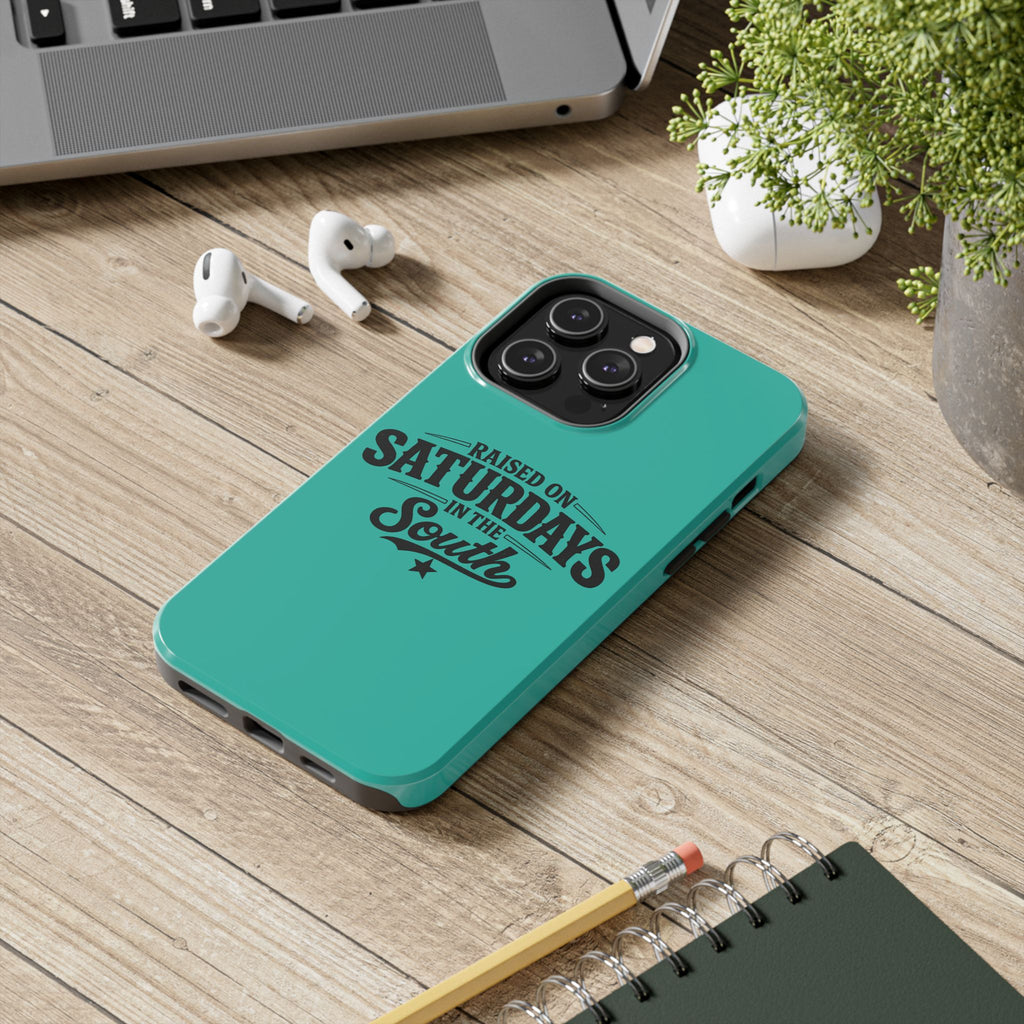 Raised On Saturdays In The South Phone Case-(blue)