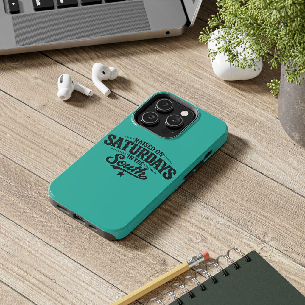 Raised On Saturdays In The South Phone Case-(blue)