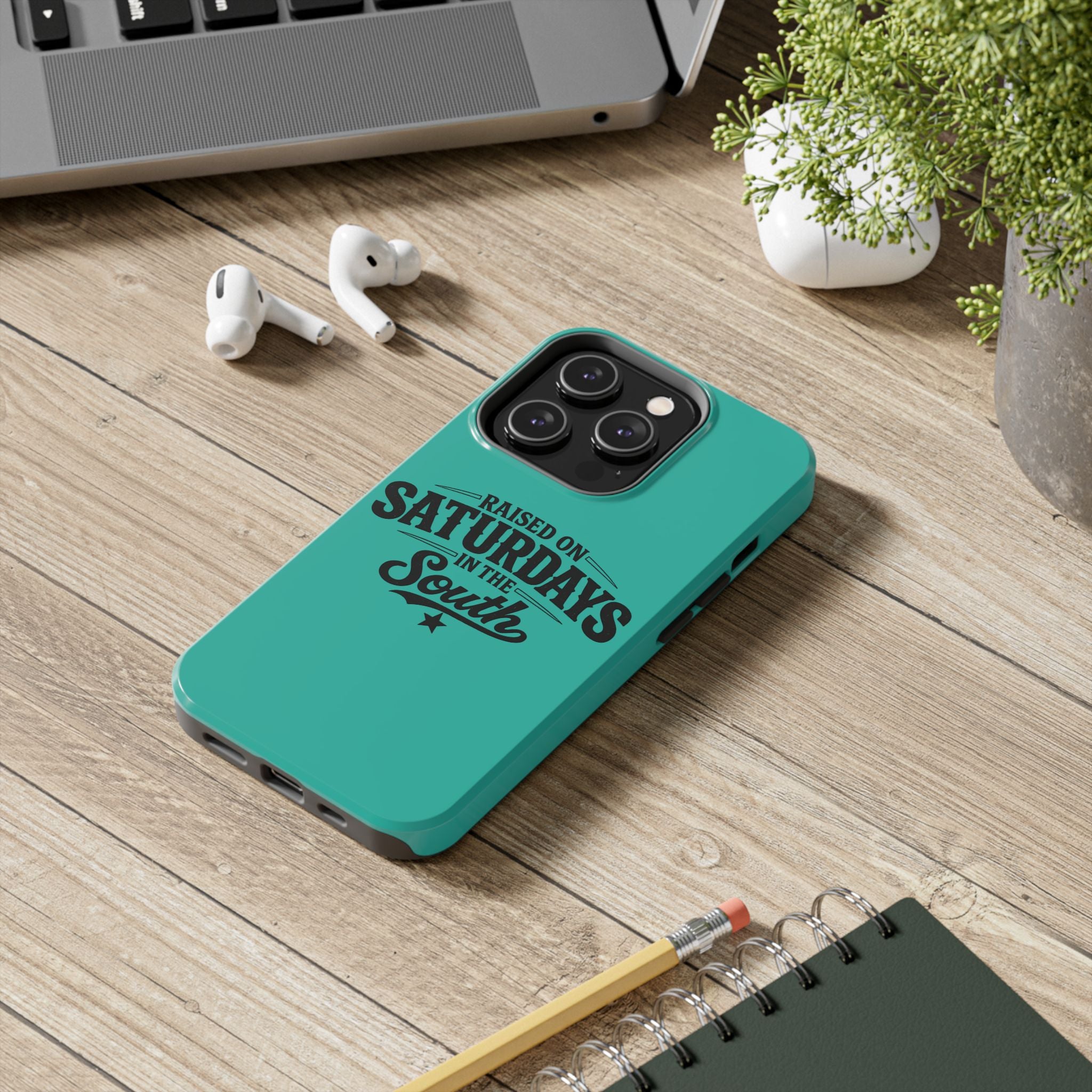 Raised On Saturdays In The South Phone Case-(blue)