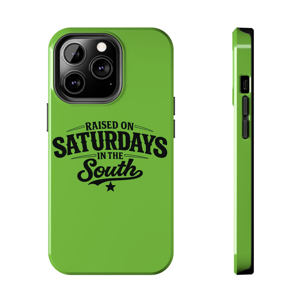 Raised On Saturdays In The South Phone Case-(green)