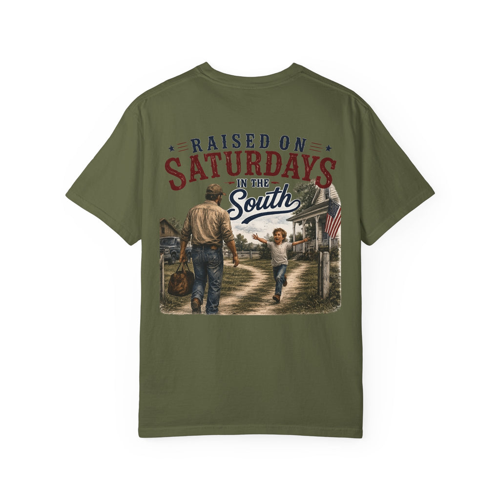 Raised On Saturdays In The South T-Shirt Boy Dad-"Daddy's Home"