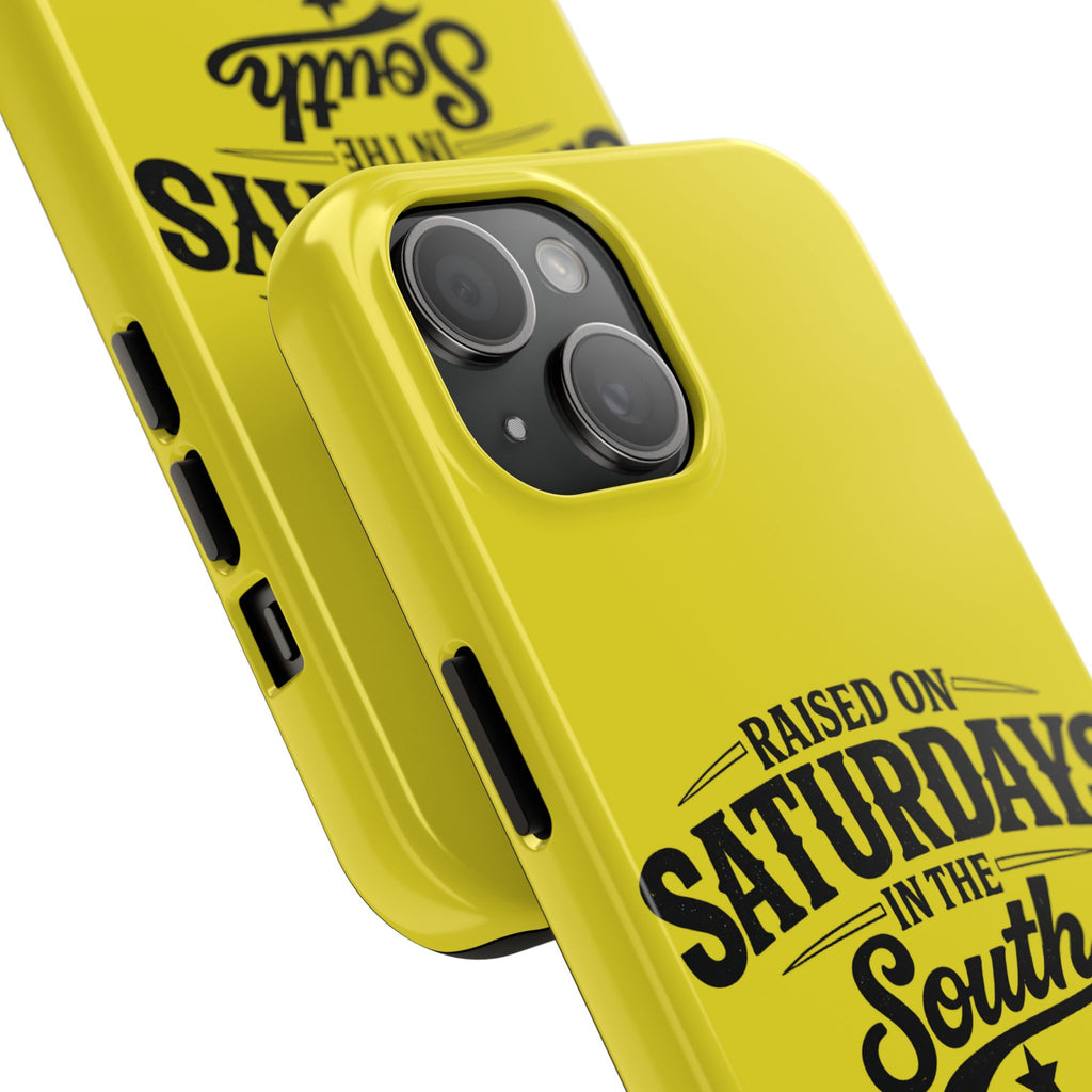 Raised On Saturdays In The South Phone Case-(yellow)