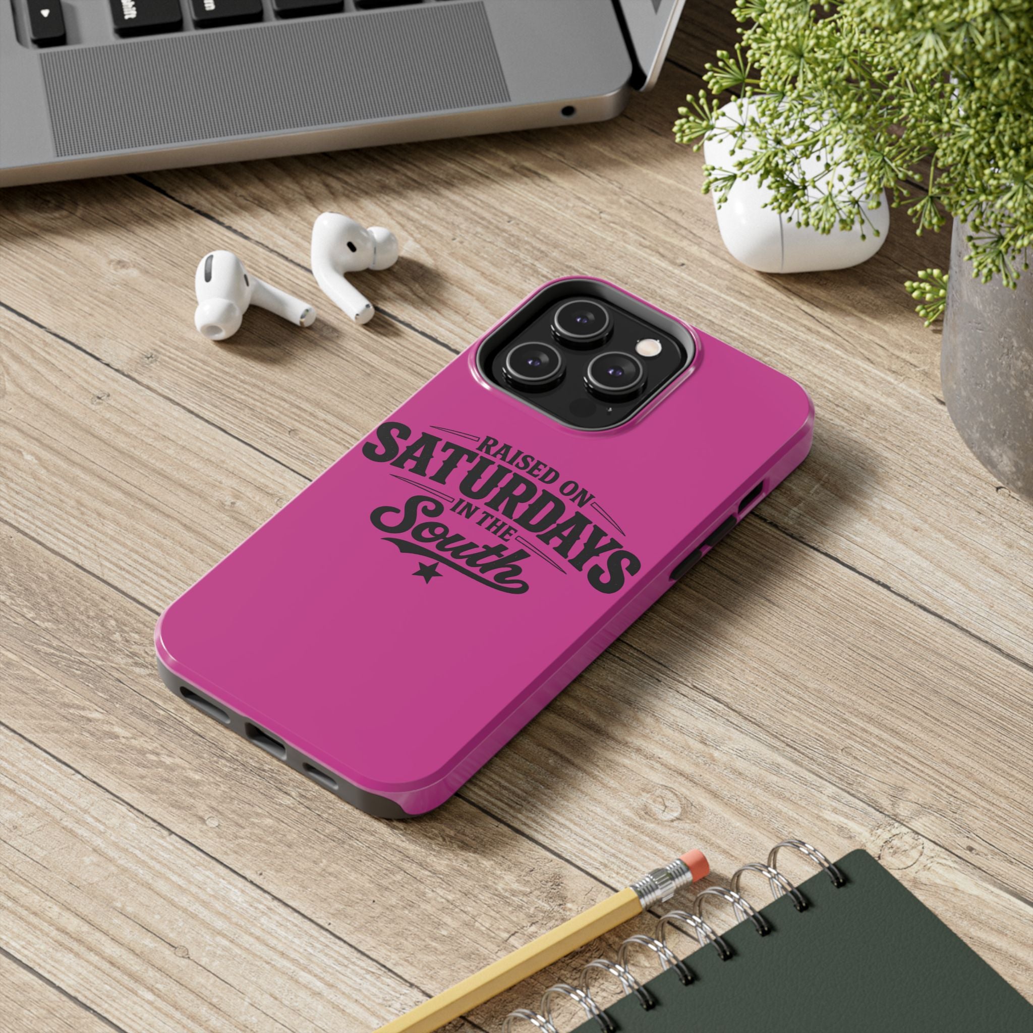 Raised On Saturdays In The South Phone Case-(pink)