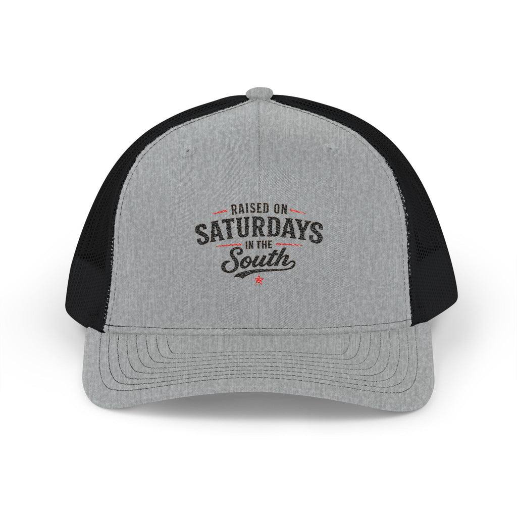 Snapback Trucker Cap-"Raised On Saturdays In The South"