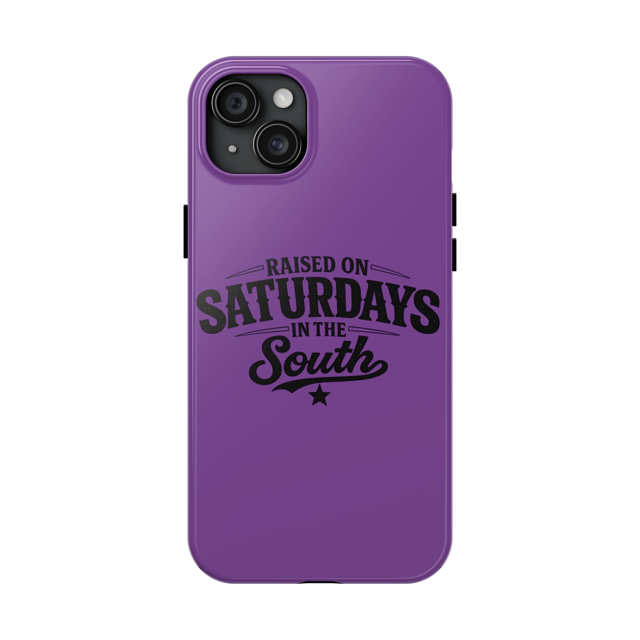 Raised On Saturdays In The South Phone Case-(purple)