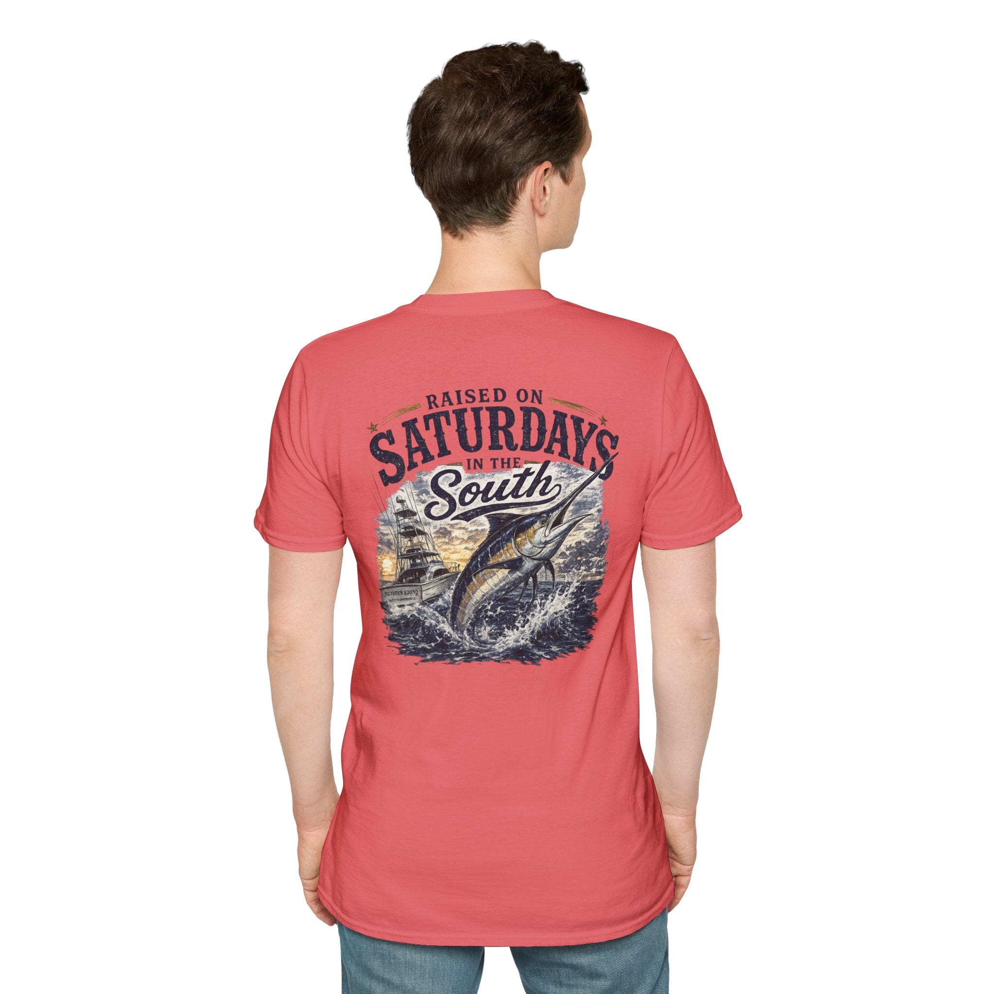 Raised On Saturdays In The South Vintage T-Shirt- Deep Sea Saturdays