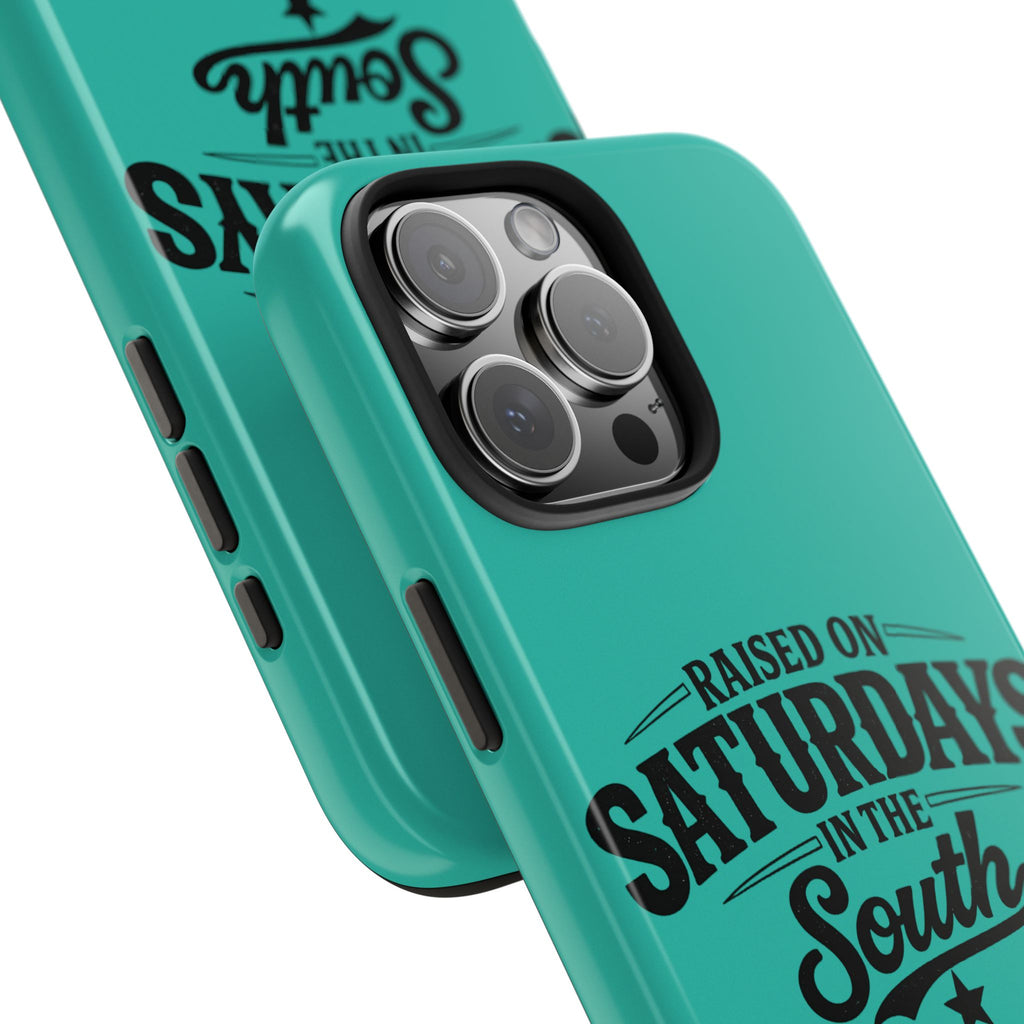 Raised On Saturdays In The South Phone Case-(blue)