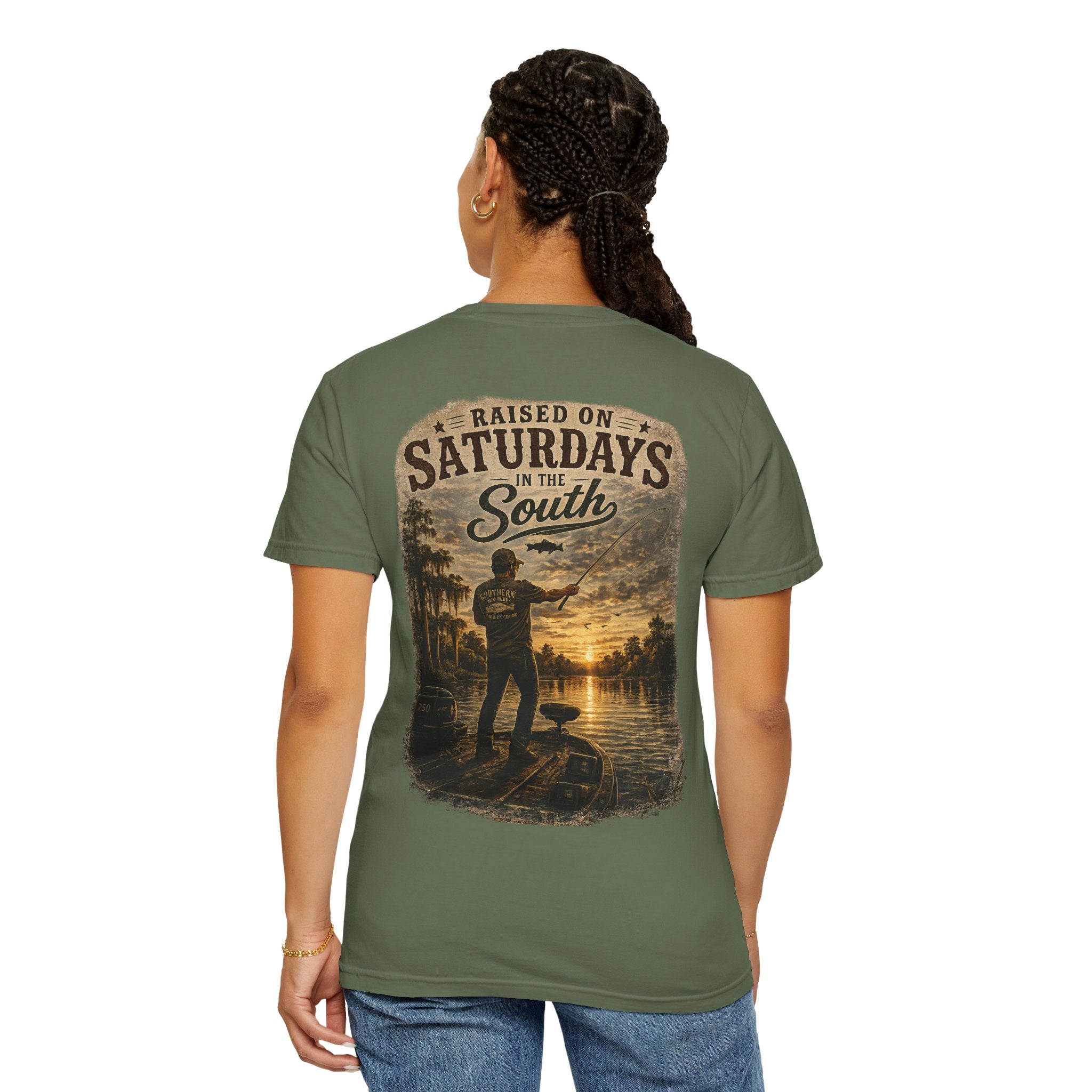 Raised On Saturdays In The South T-Shirt — Saturdays Are Made For Fishin