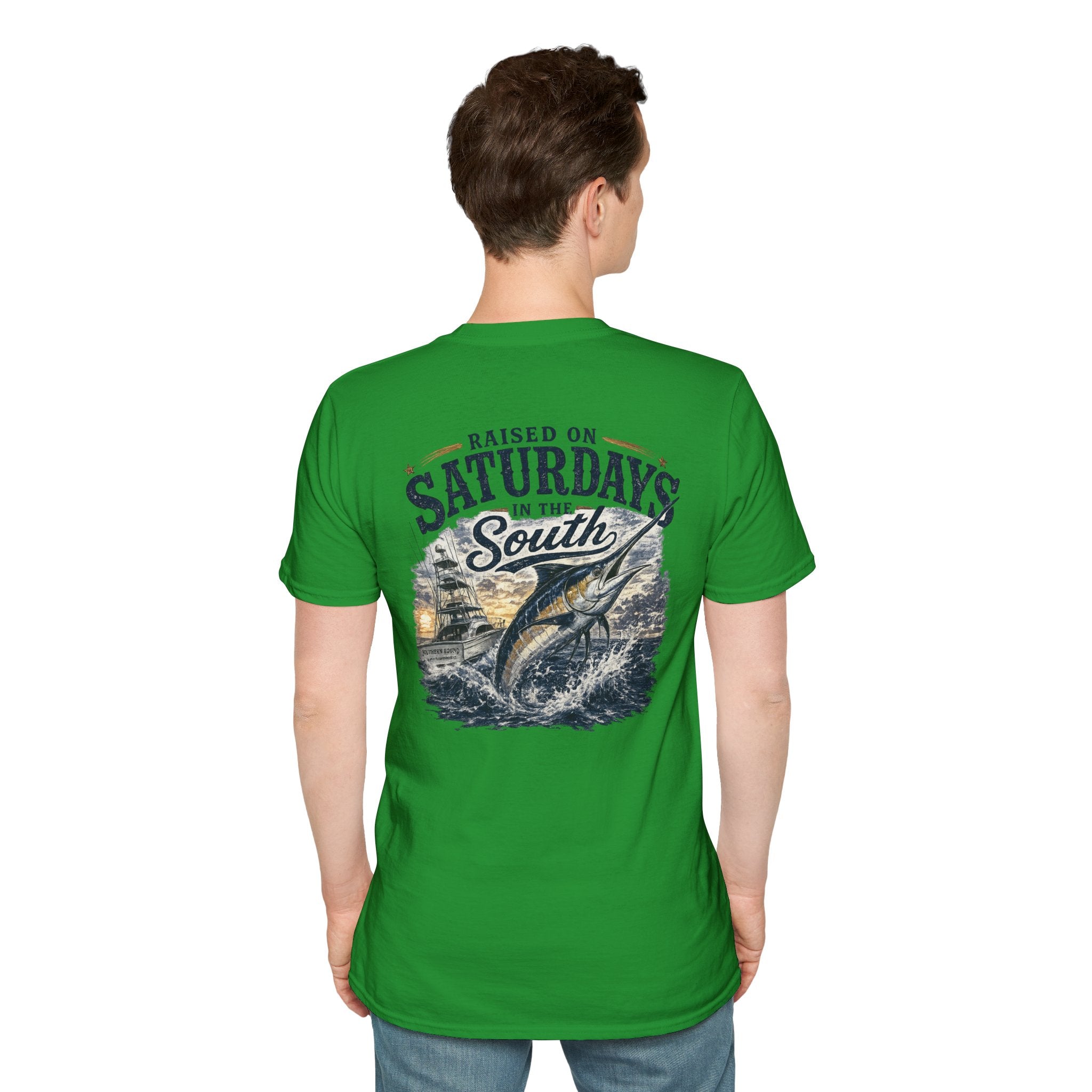 Raised On Saturdays In The South Vintage T-Shirt- Deep Sea Saturdays