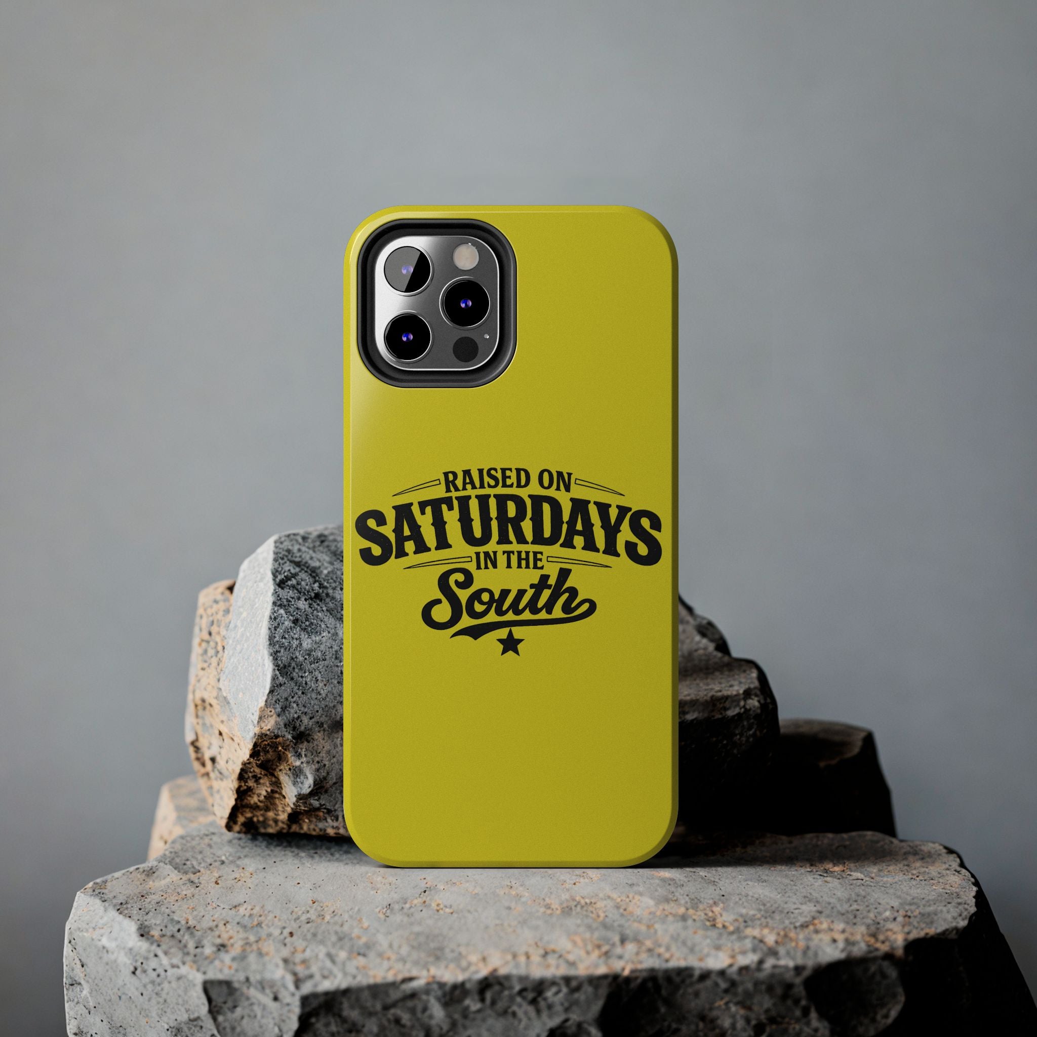 Raised On Saturdays In The South Phone Case-(yellow)