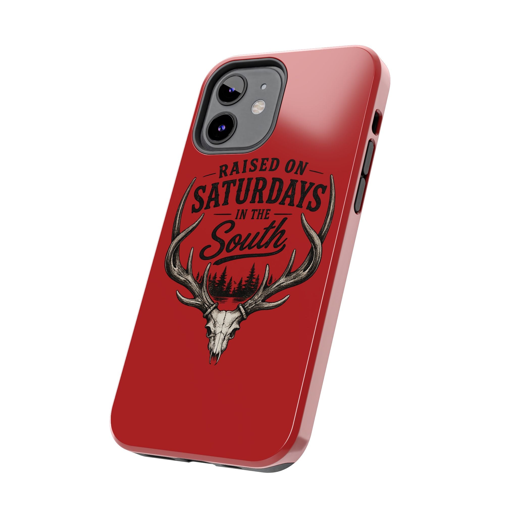Raised On Saturdays In The South Phone Case-Spread Runs Deep In The Woods-(red)