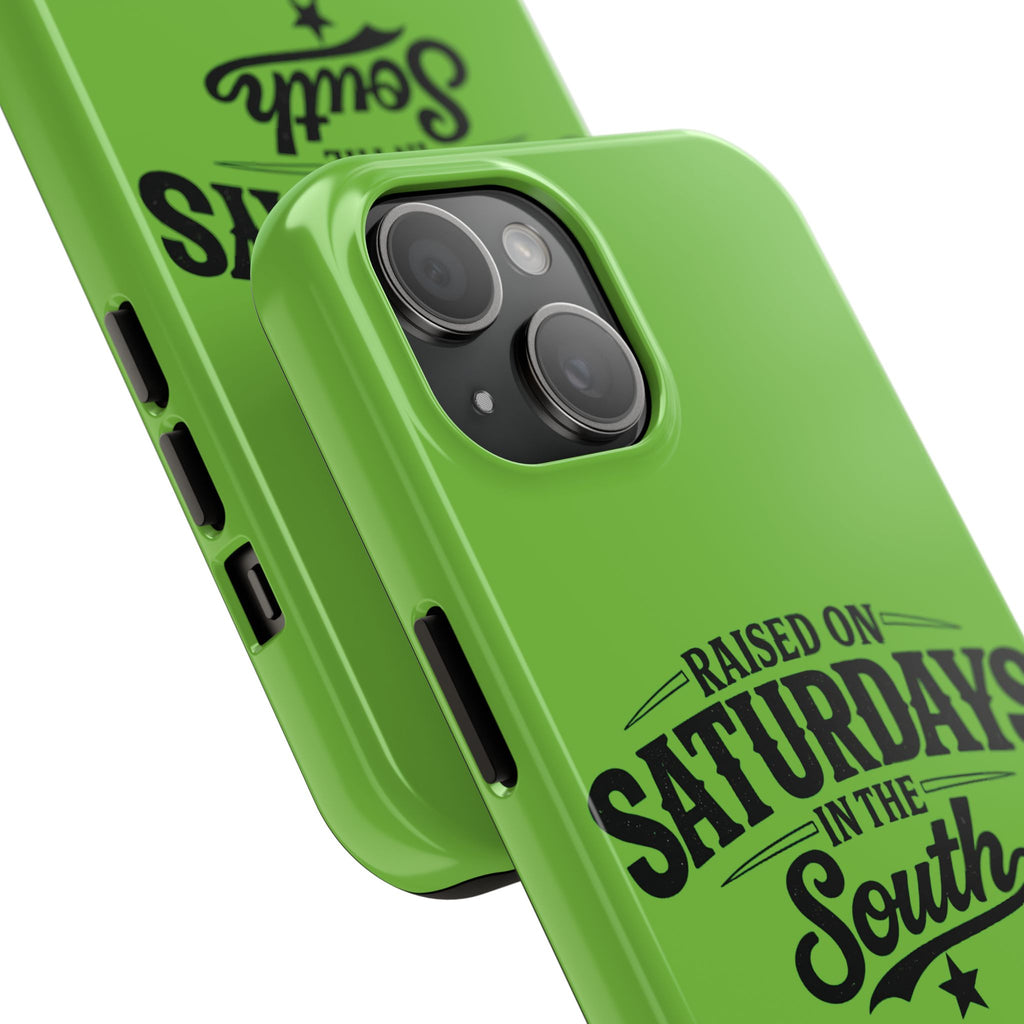 Raised On Saturdays In The South Phone Case-(green)